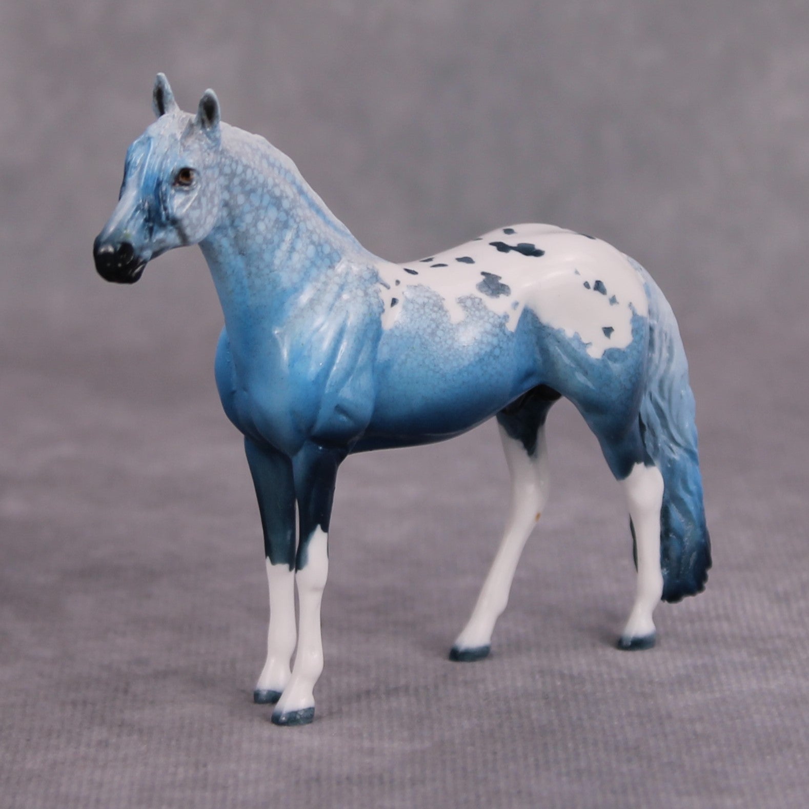 Narrow Escape Deco Blue Appaloosa Andalusian Chip By Dawn Quick OOAK  By  MM24