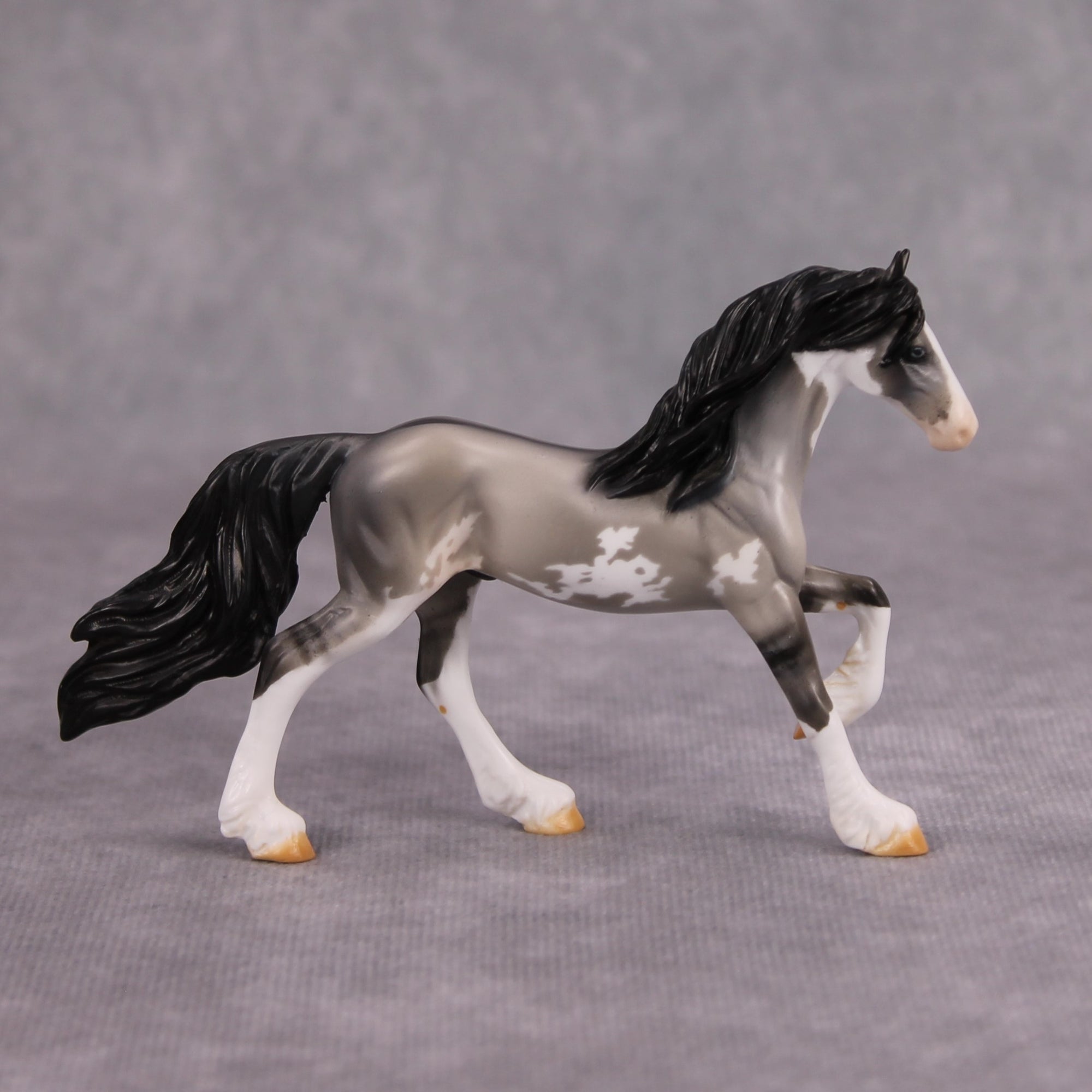 Larry OOAK Grulla Pinto Friesian Chip By Dawn Quick MM24