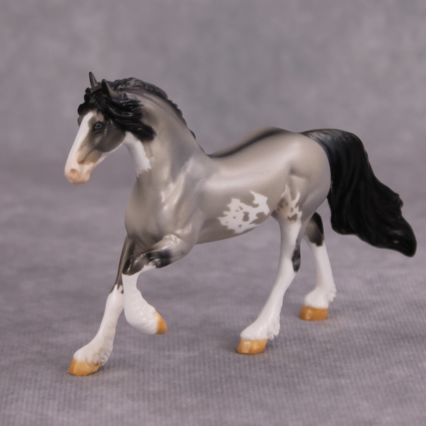 Larry OOAK Grulla Pinto Friesian Chip By Dawn Quick MM24