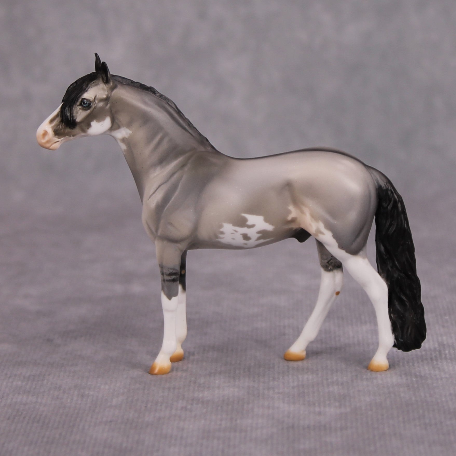 PREVIEW LISTING ONLY Mark OOAK Grulla Pinto Andalusian Chip By Dawn Quick MM24