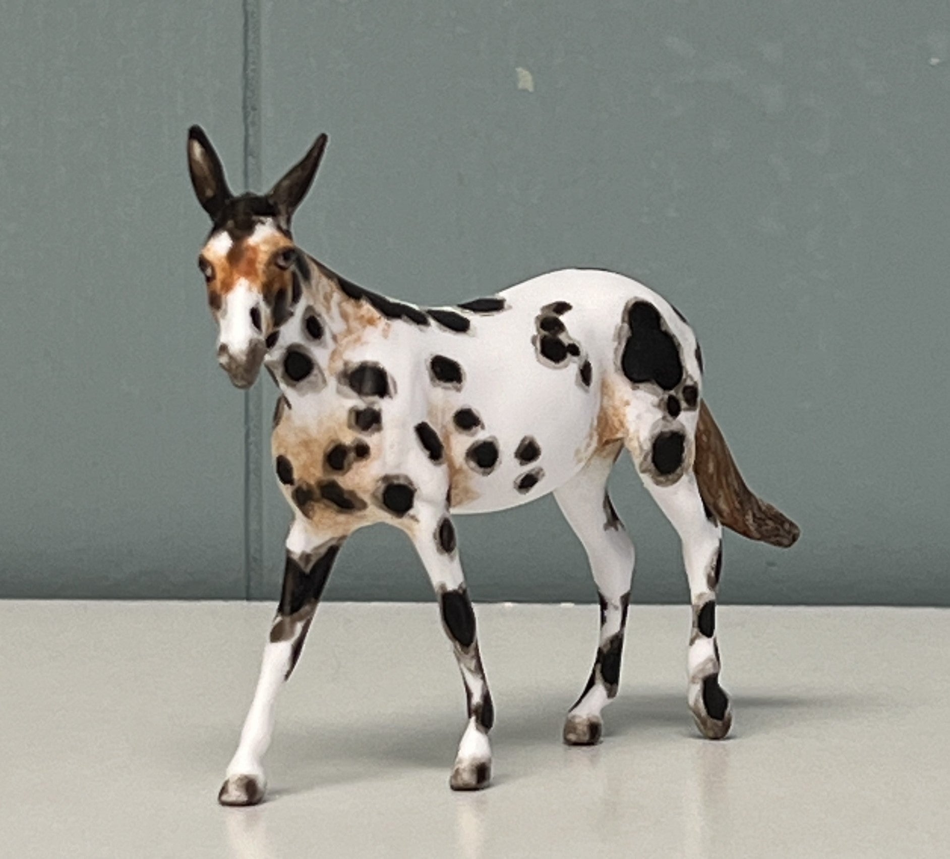 Bobalue OOAK Appaloosa Mule by Andrea Thomason Custom Mule Chip -  SAMPLE &amp; OOAK SALE APRIL 2024 SS424