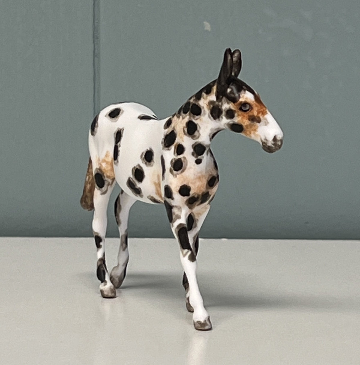 Bobalue OOAK Appaloosa Mule by Andrea Thomason Custom Mule Chip -  SAMPLE & OOAK SALE APRIL 2024 SS424