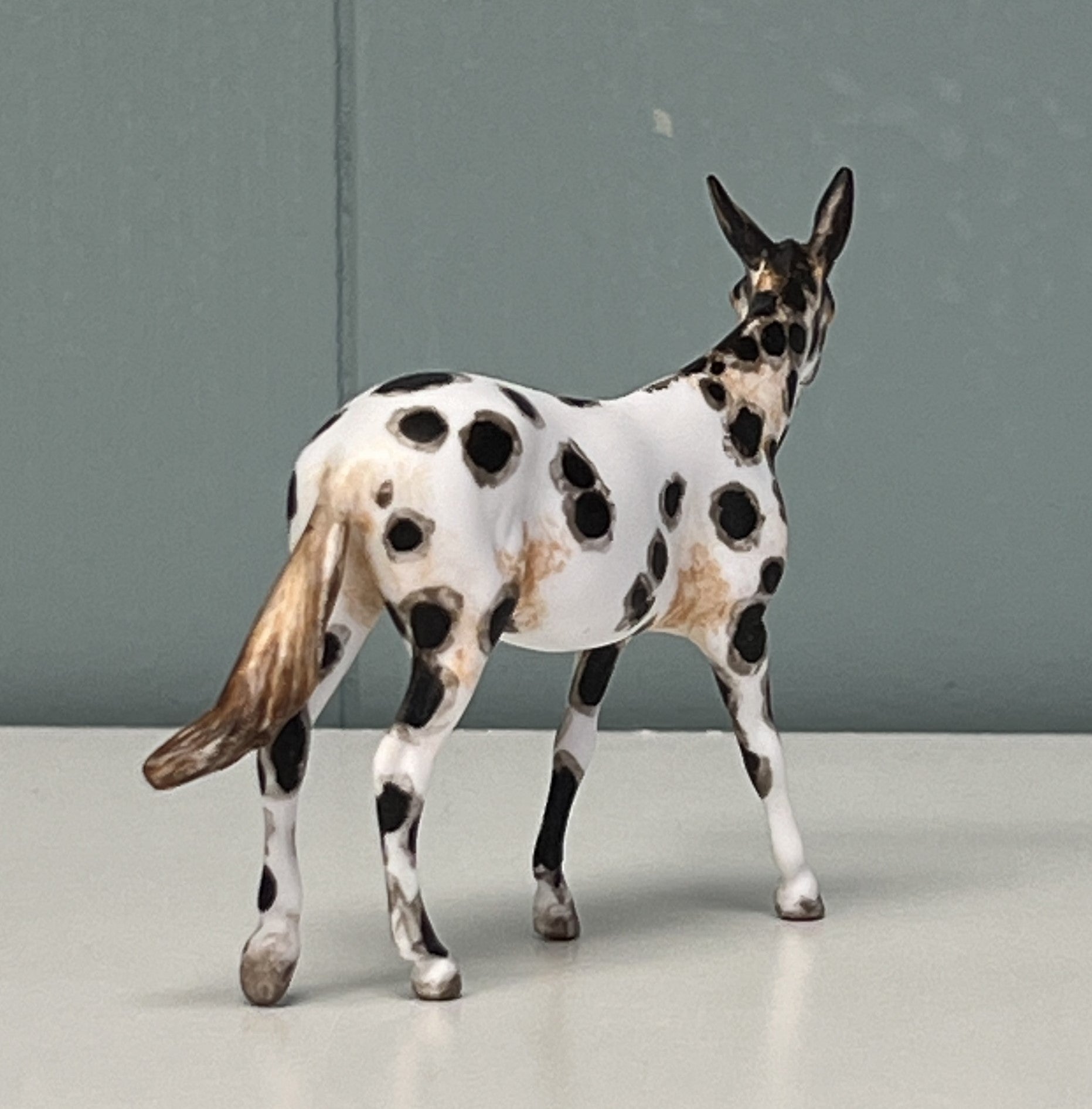 Bobalue OOAK Appaloosa Mule by Andrea Thomason Custom Mule Chip -  SAMPLE &amp; OOAK SALE APRIL 2024 SS424