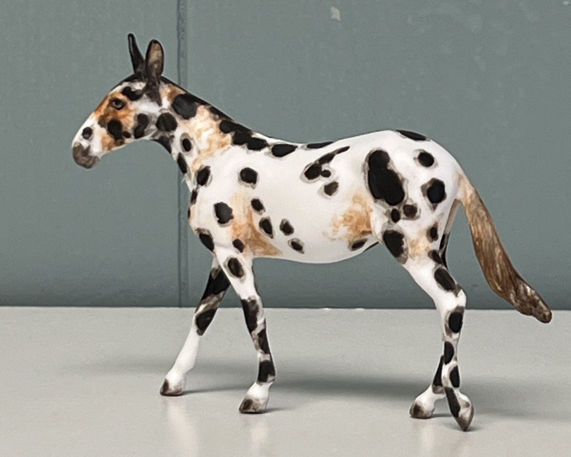 Bobalue OOAK Appaloosa Mule by Andrea Thomason Custom Mule Chip -  SAMPLE &amp; OOAK SALE APRIL 2024 SS424