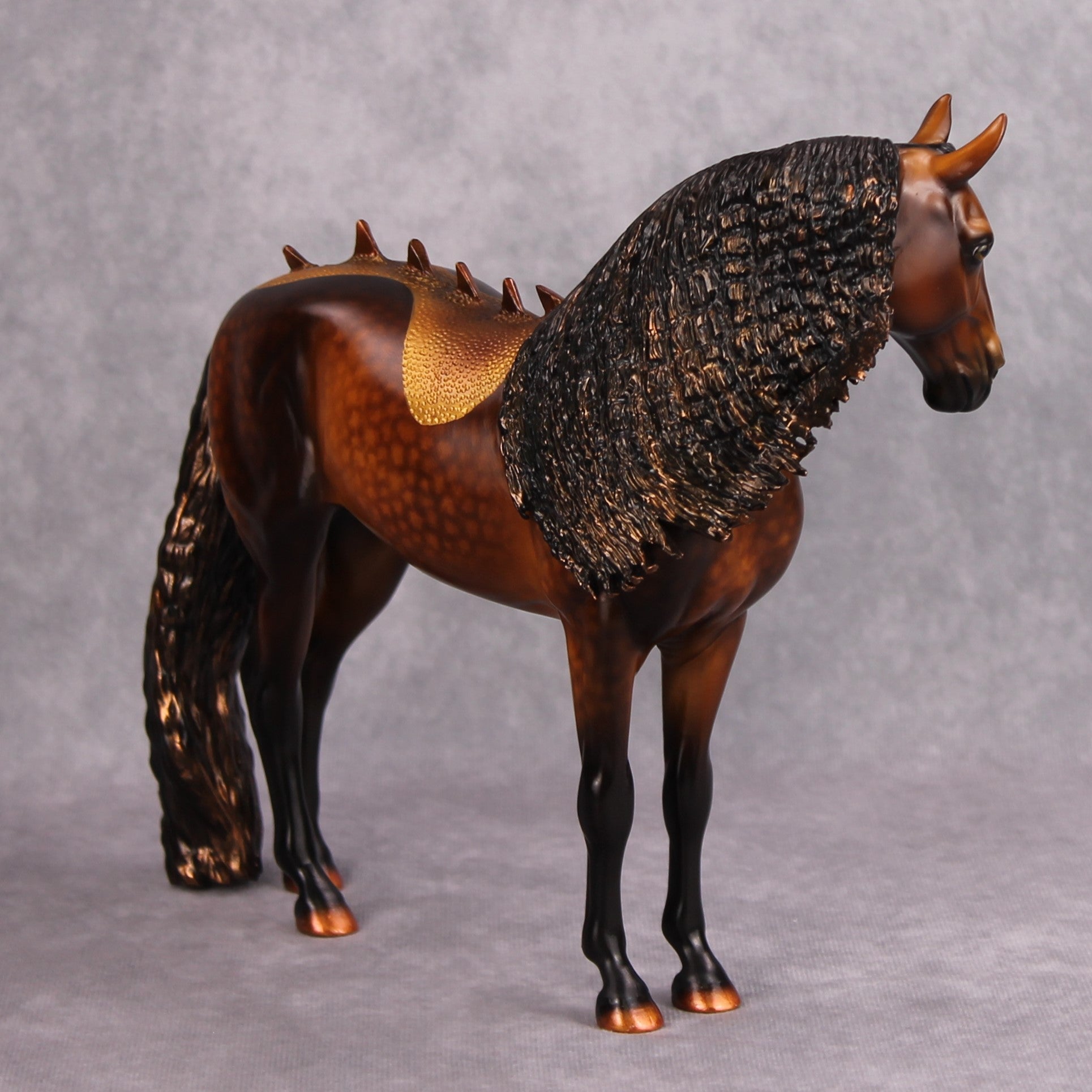 Orokana OOAK Dappled Bay and Gold Kirin Andalusian by Kirsten Cermele &amp; Sheryl Leisure MM24 Best Offer