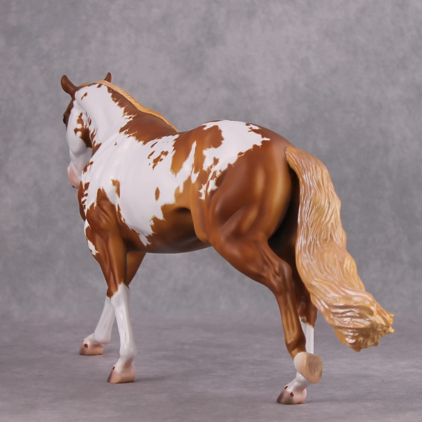 Cade OOAK Flaxen Chestnut Frame Overo Custom Running Stock Horse By Caroline Boydston - Best Offer 10/15/24