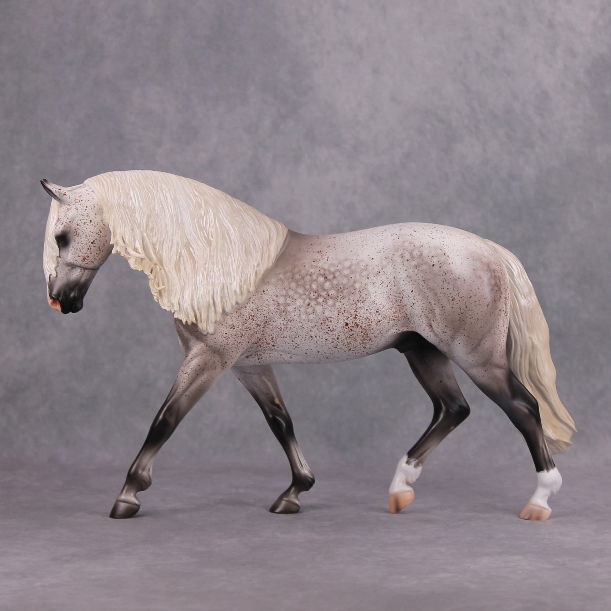 Fosse OOAK Fleabitten Dappled Grey Custom Irish Draft By Caroline Boydston - Best Offer 10/15/24