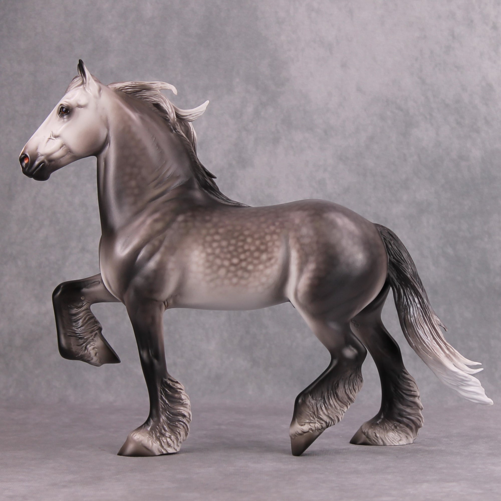 Pye OOAK Dappled Grey Custom Trotting Drafter By Caroline Boydston - Best Offer 12/3/24