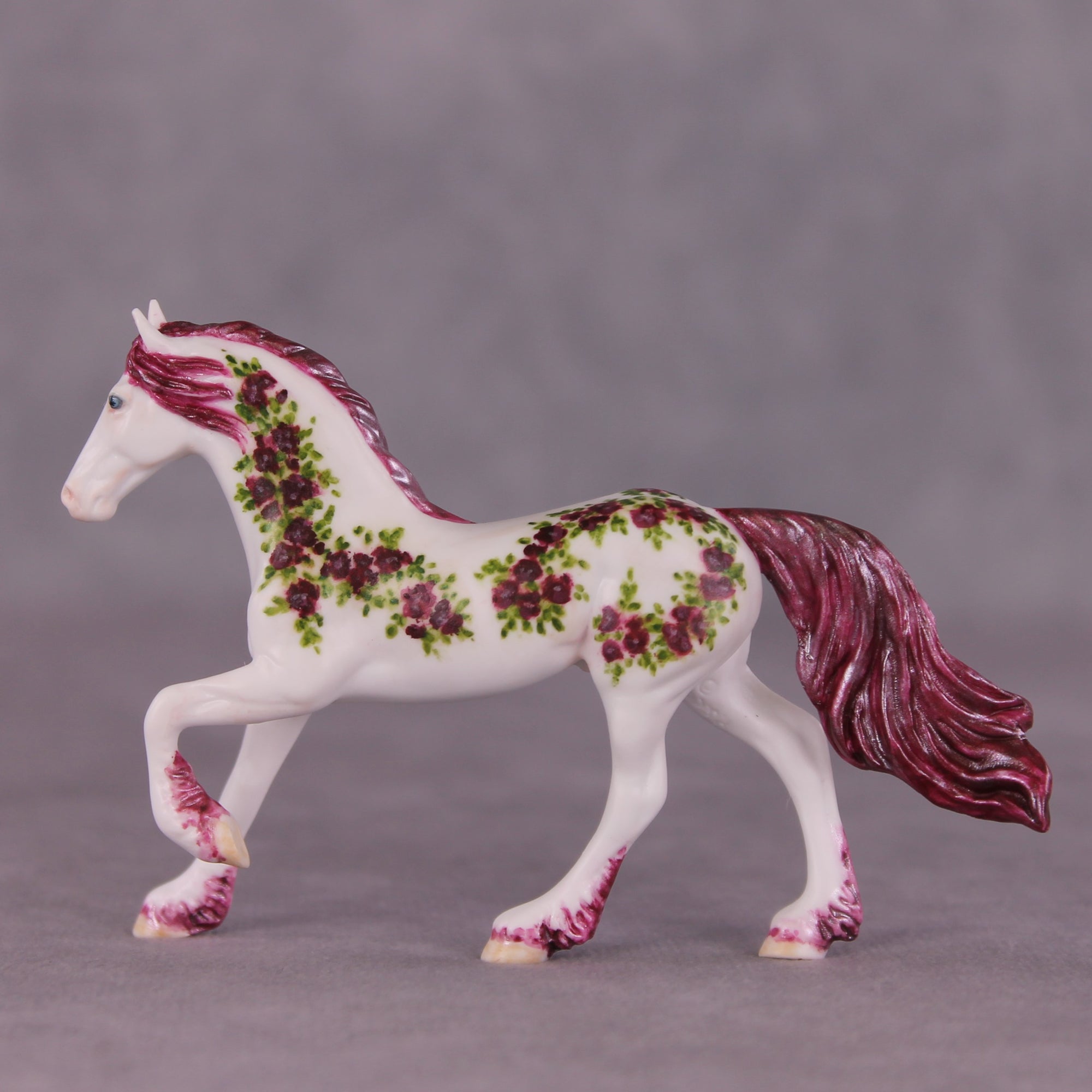 "Othello Roses" OOAK Friesian Chip By Andrea Thomason SHCF25
