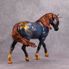 True Blue OOAK Deco Blue Gold Unicorn Irish Draught By Kristen Cermele SS1024