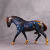 True Blue OOAK Deco Blue Gold Unicorn Irish Draught By Kristen Cermele SS1024