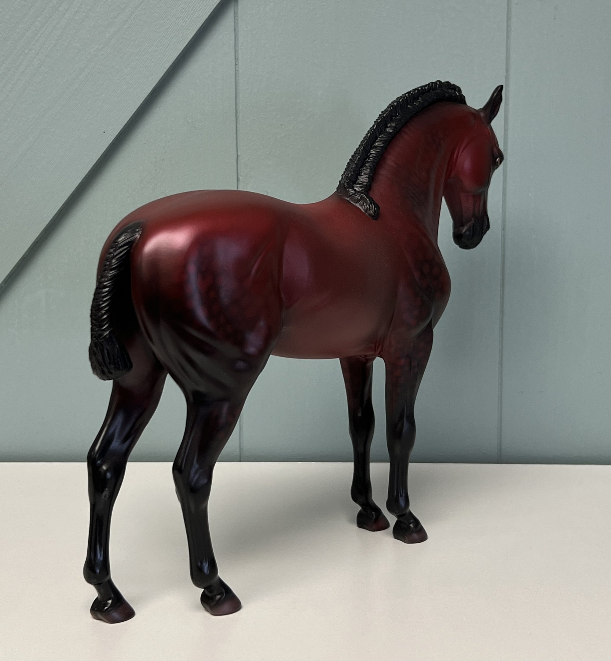 SAMPLE Love Potion 0 Dappled Red Andalusian with Brand Deco by Ellen Robbins April Sample and OOAK Sale SS424