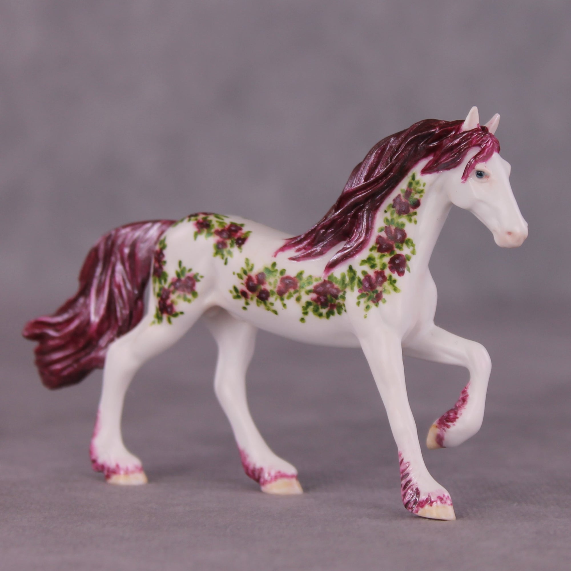 "Othello Roses" OOAK Friesian Chip By Andrea Thomason SHCF25