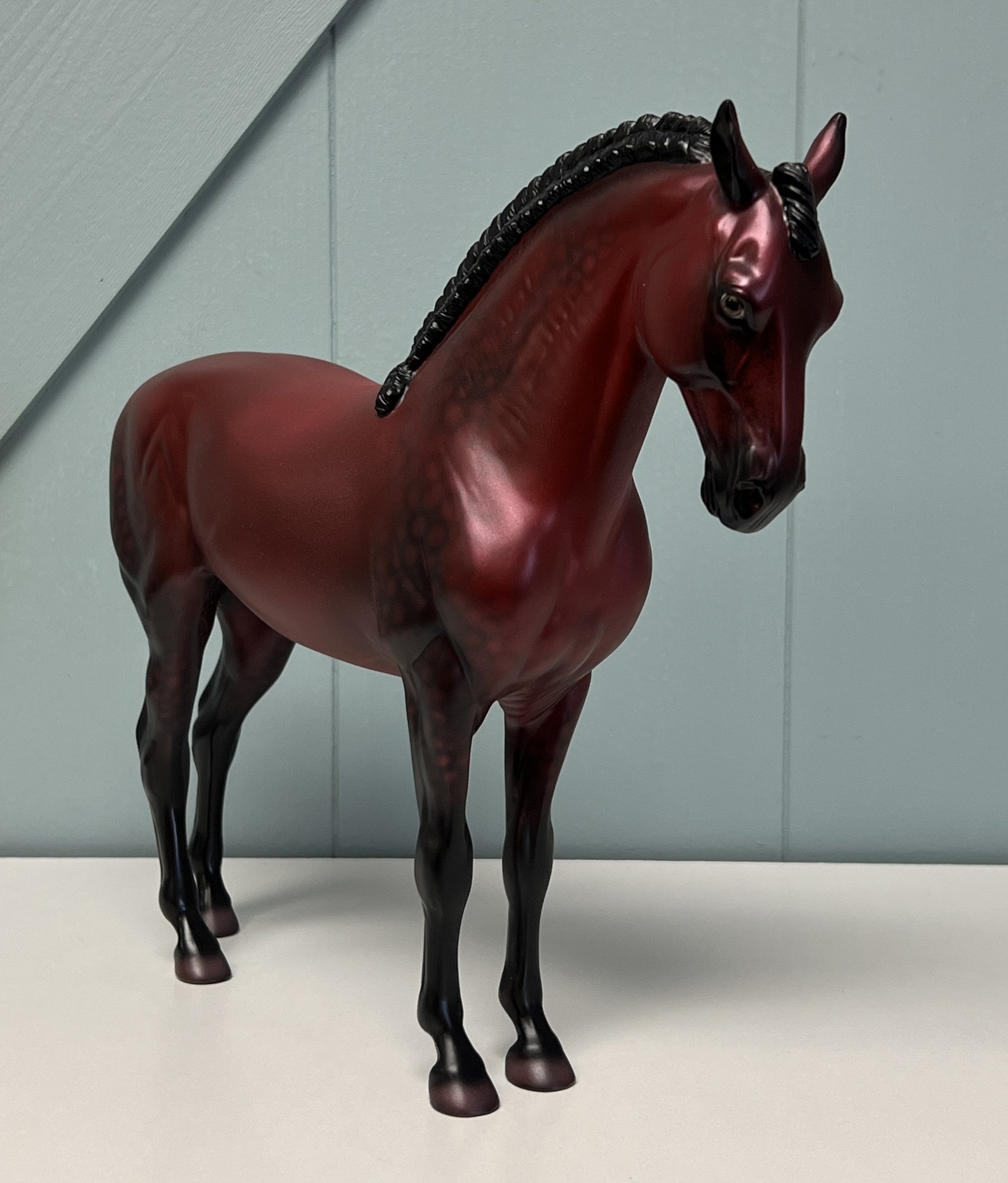 SAMPLE Love Potion 0 Dappled Red Andalusian with Brand Deco by Ellen Robbins April Sample and OOAK Sale SS424