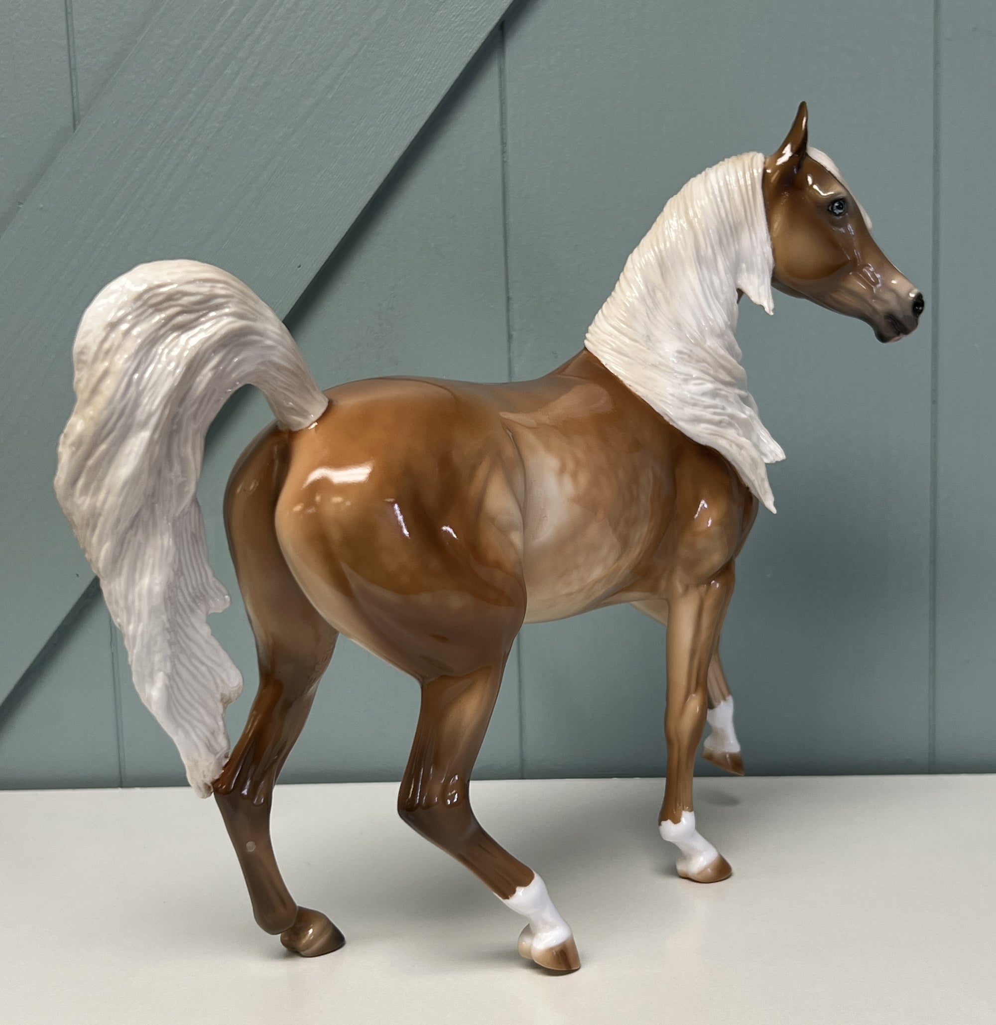 Glimmer  Extra Dappled Palomino Arabian Mare by Julie Keim April Sample and OOAK Sale SS424