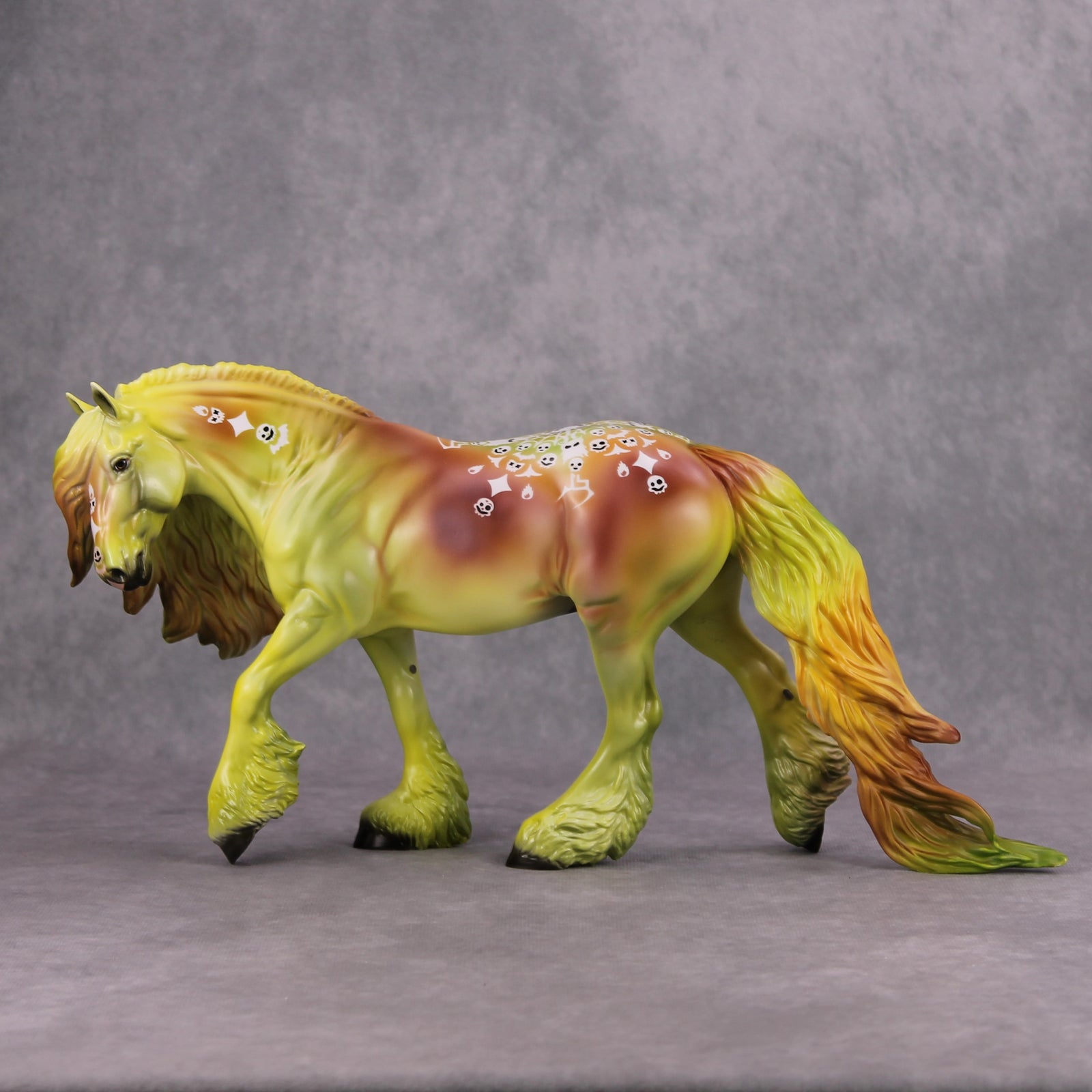 Chartruth OOAK Deco Yellow/Green Irish Cob By Dawn Quick MM24