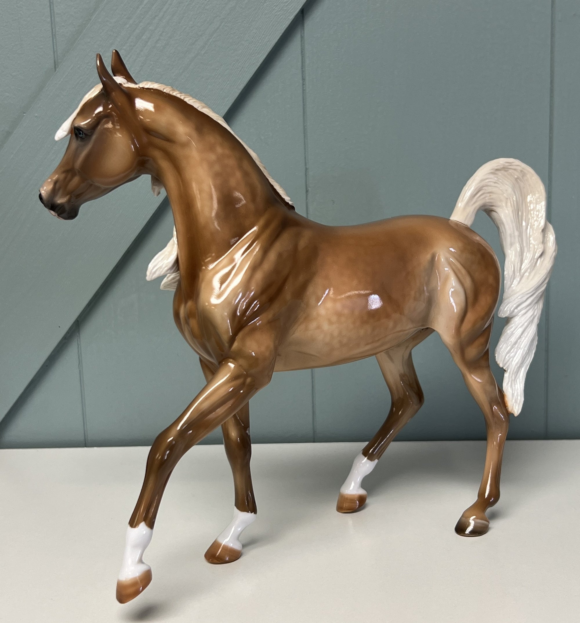 Glimmer  Extra Dappled Palomino Arabian Mare by Julie Keim April Sample and OOAK Sale SS424