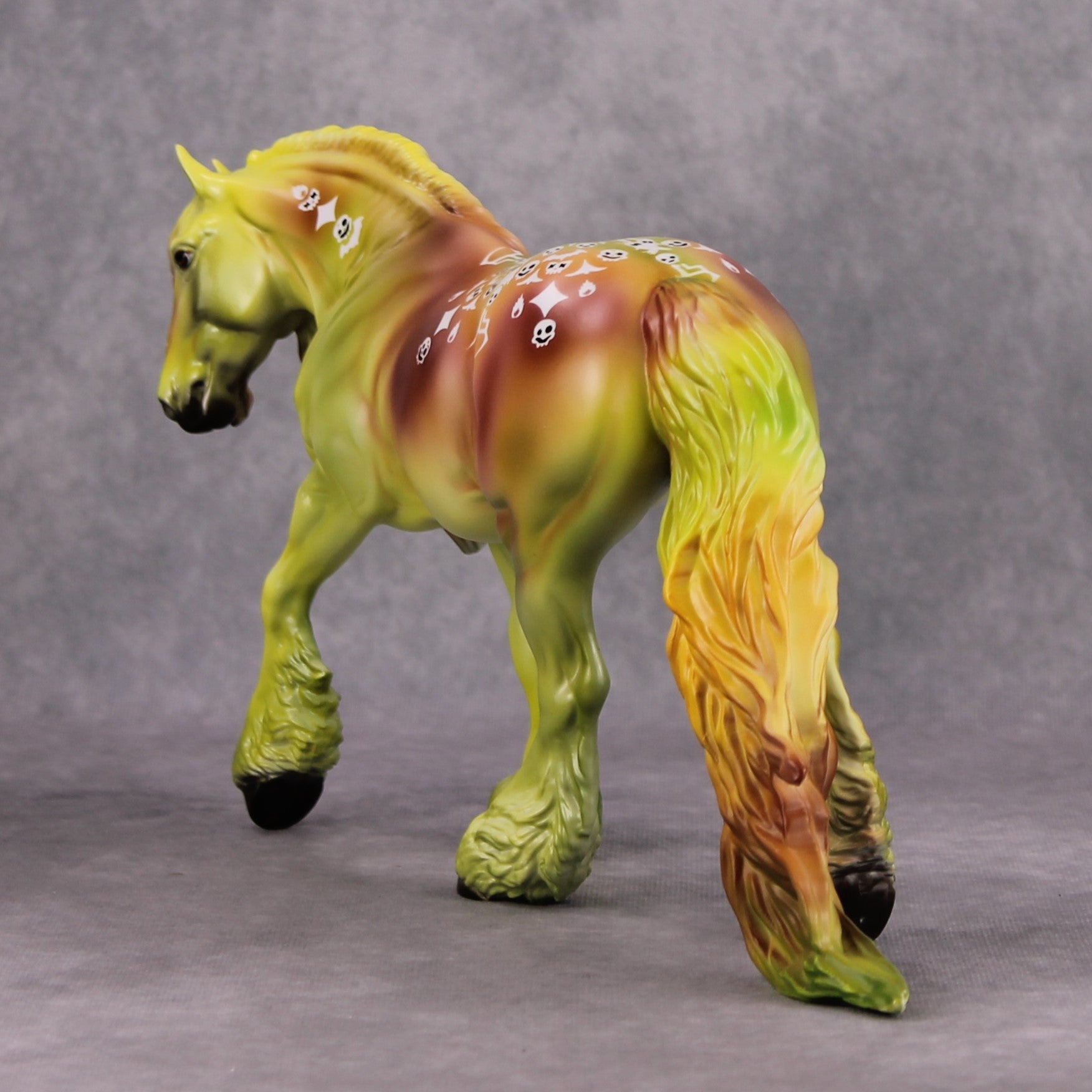 Chartruth OOAK Deco Yellow/Green Irish Cob By Dawn Quick MM24