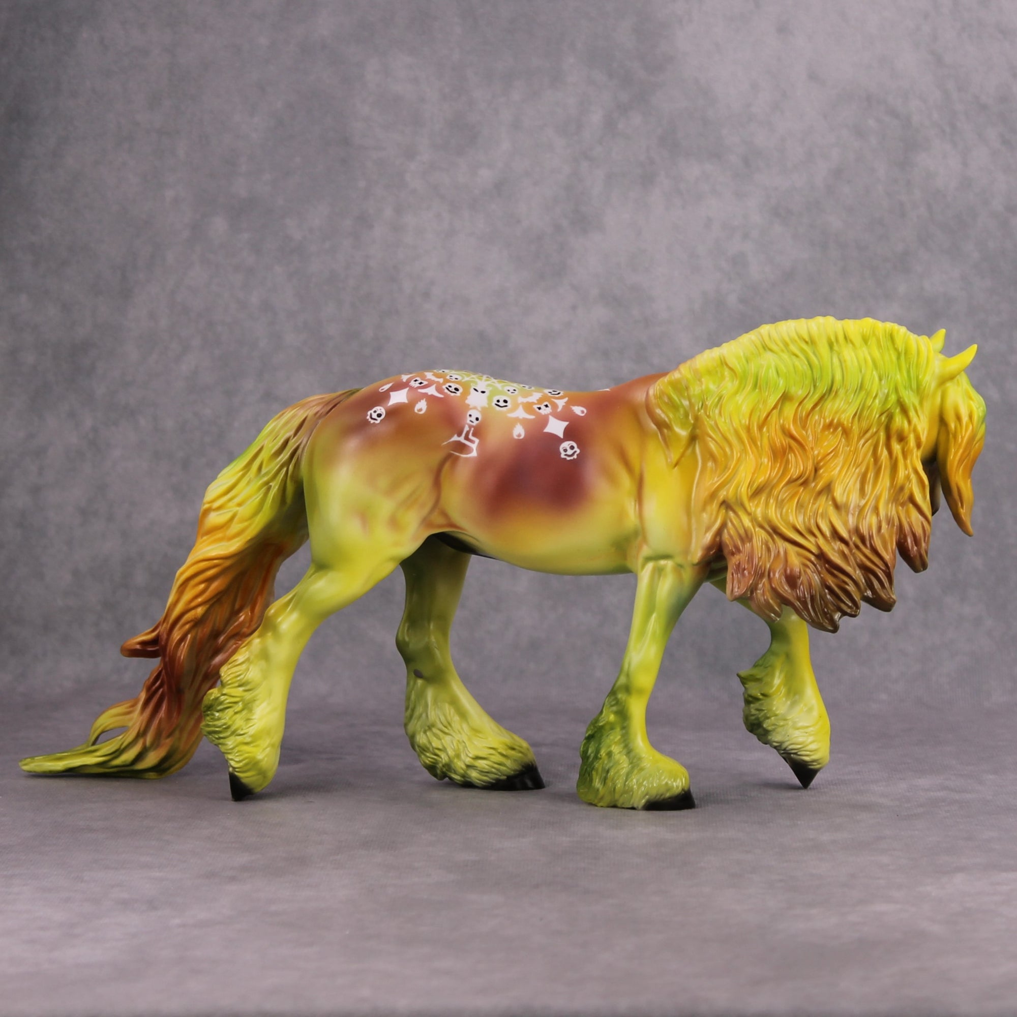 Chartruth OOAK Deco Yellow/Green Irish Cob By Dawn Quick MM24