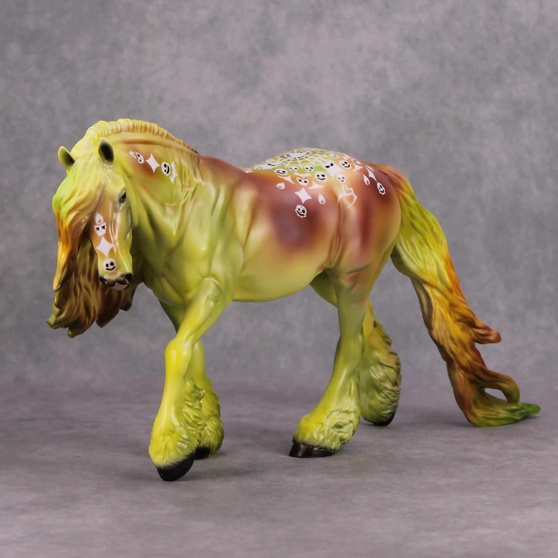 Chartruth OOAK Deco Yellow/Green Irish Cob By Dawn Quick MM24