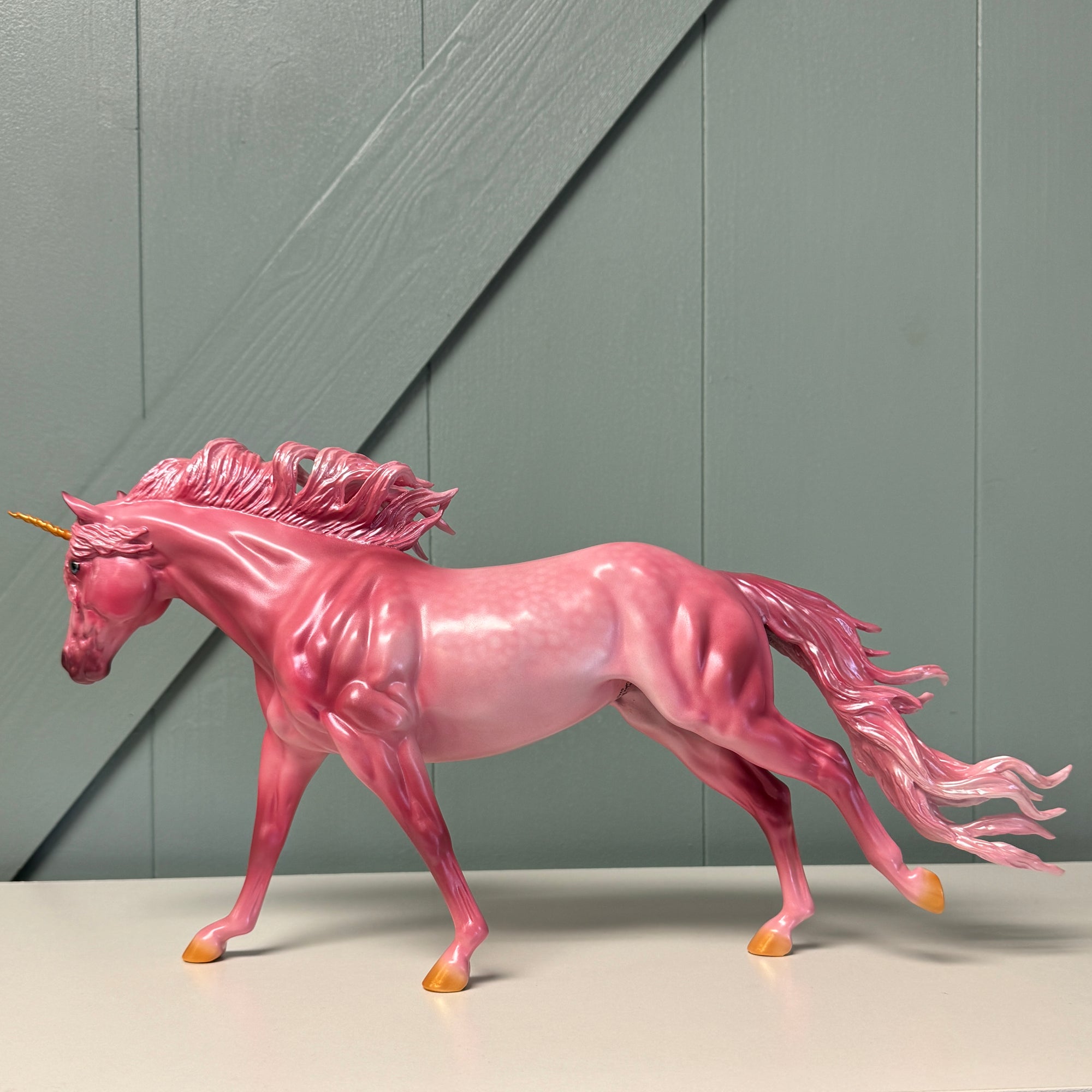 Sisto OOAK Custom Dappled Pink Deco Running Stock Horse Mare By Caroline Boydston Best Offers