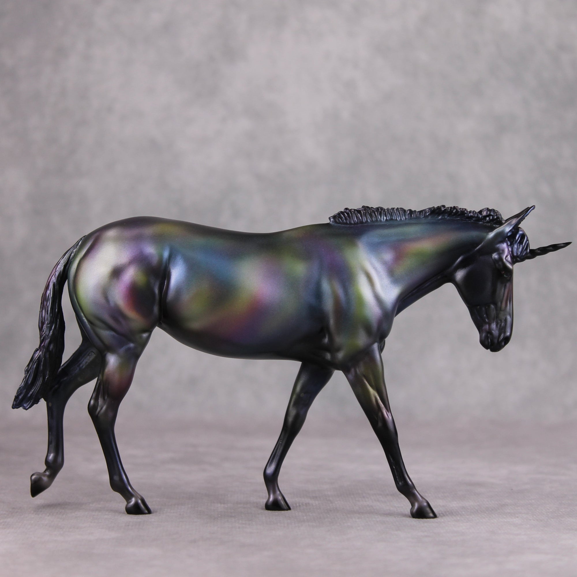 PREVIEW LISTING ONLY Oil Spill OOAK Pearl Deco Pebble Mule Unicorn By Jess Hamill MM24