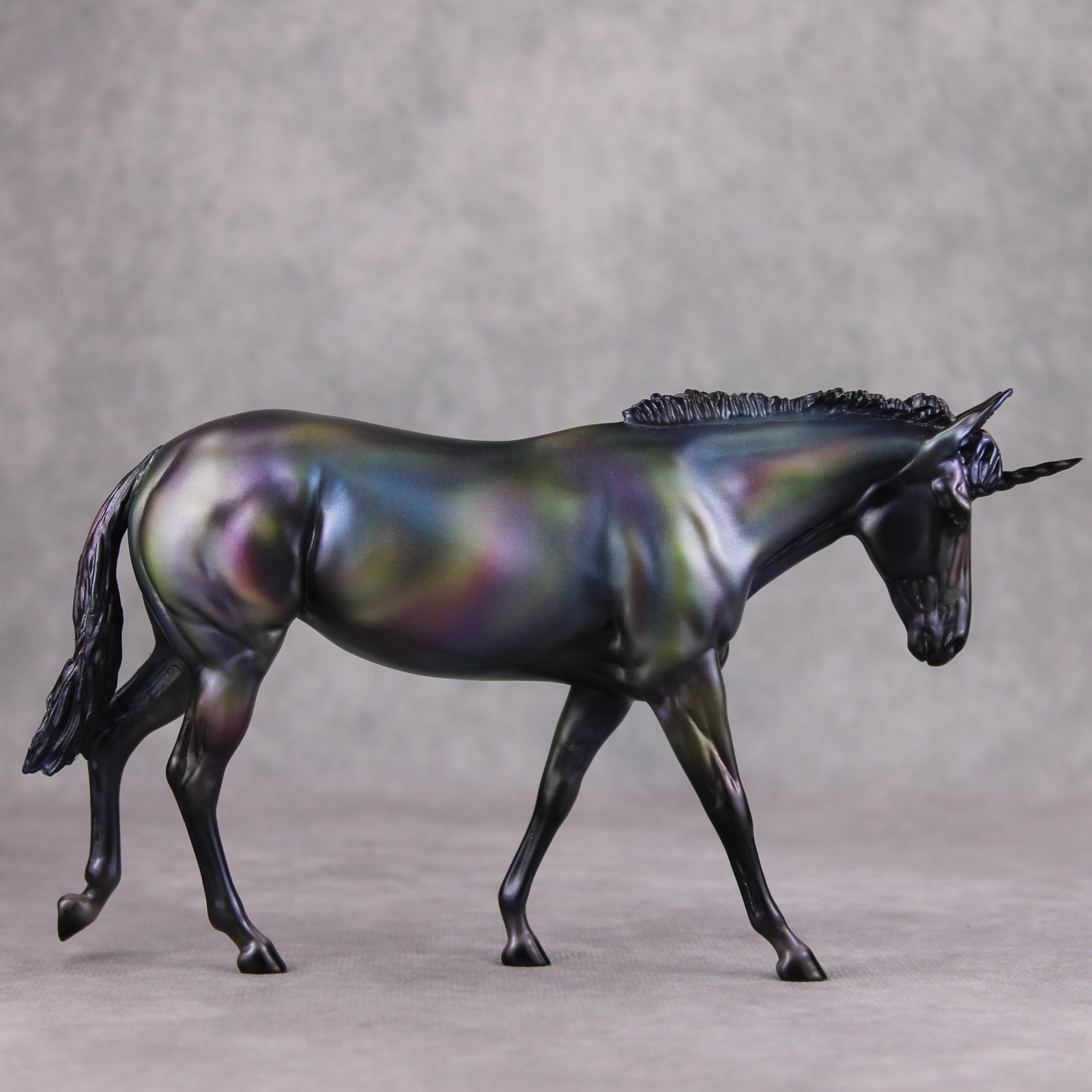 Oil Spill OOAK Pearl Deco Pebble Mule Unicorn By Jess Hamill MM24