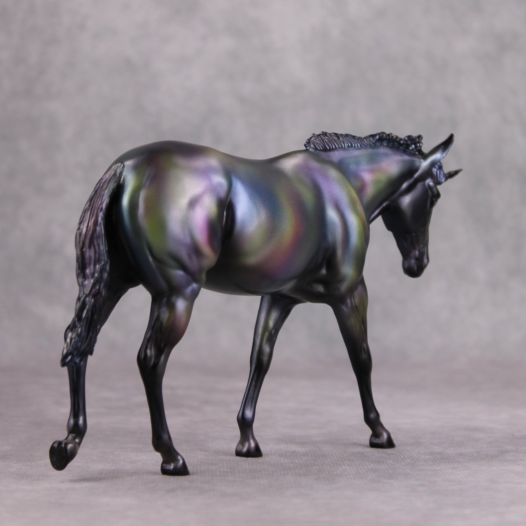 Oil Spill OOAK Pearl Deco Pebble Mule Unicorn By Jess Hamill MM24
