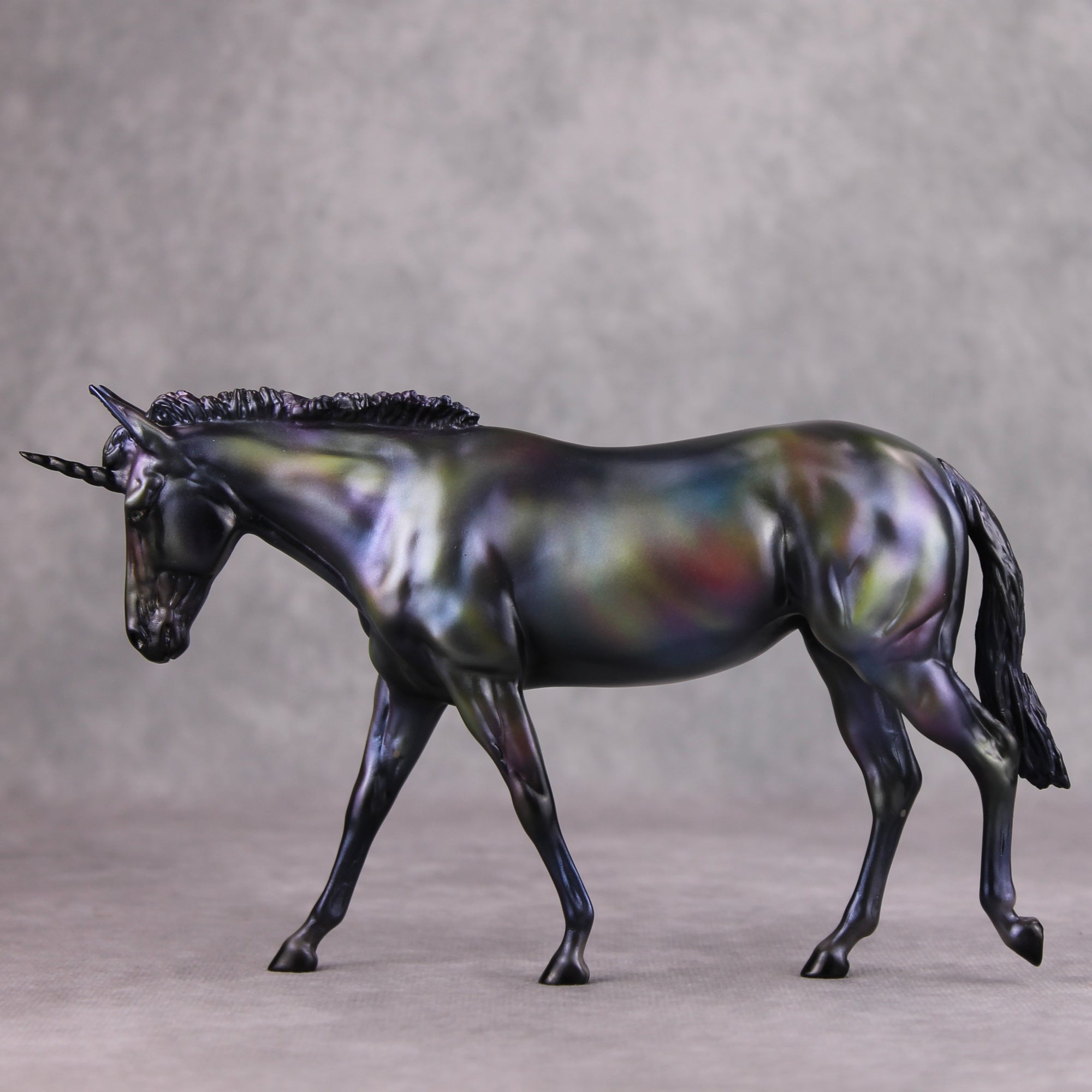 Oil Spill OOAK Pearl Deco Pebble Mule Unicorn By Jess Hamill MM24