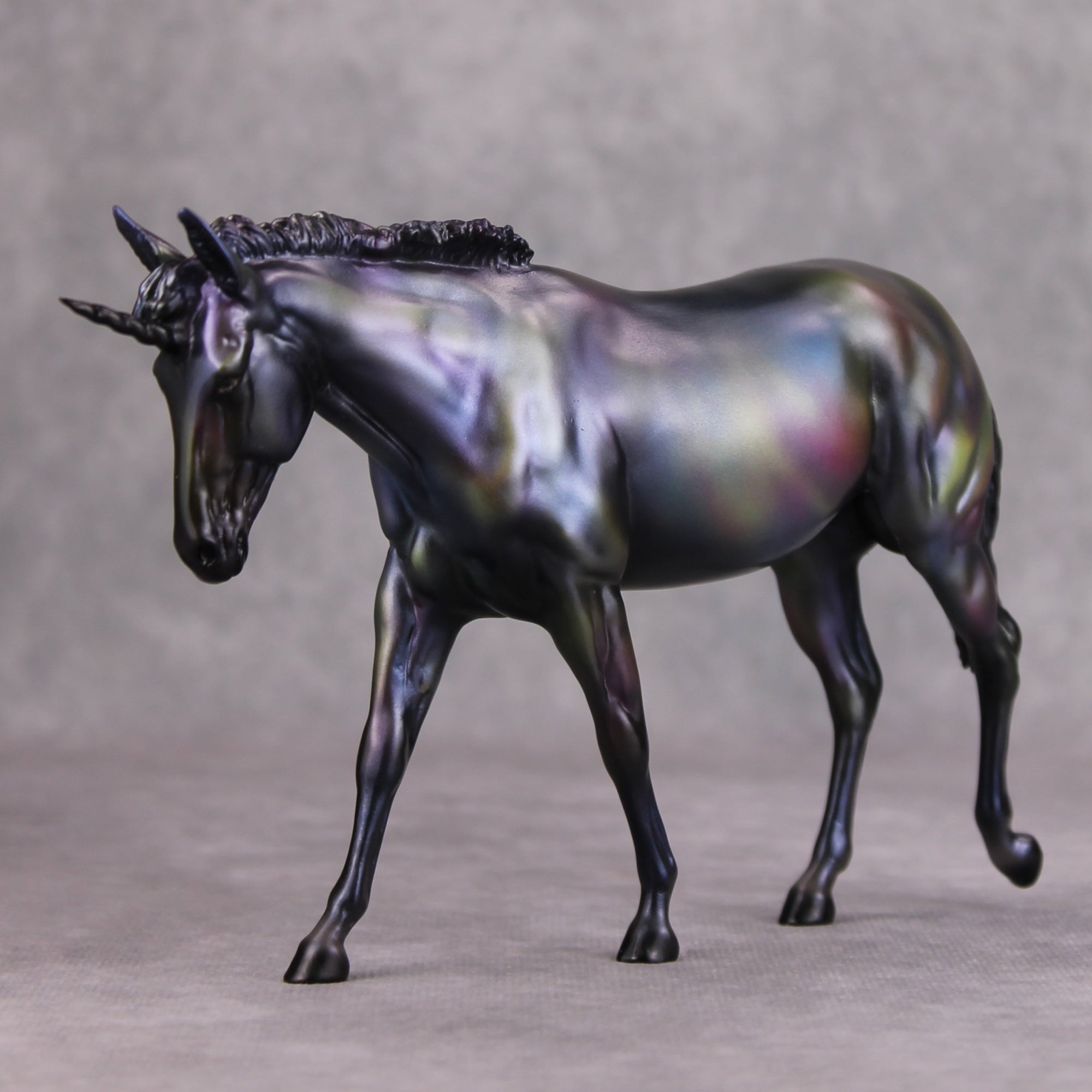Oil Spill OOAK Pearl Deco Pebble Mule Unicorn By Jess Hamill MM24