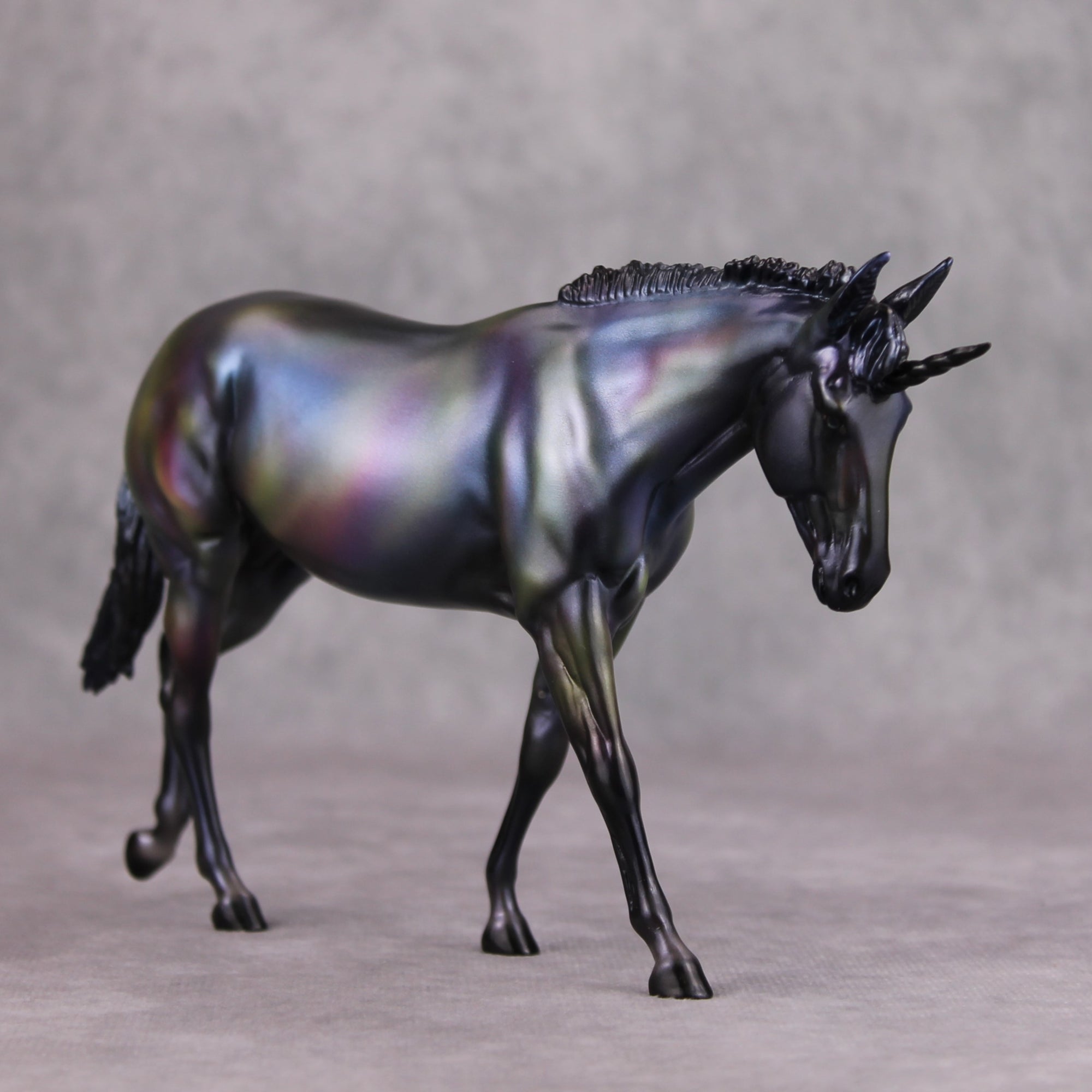 Oil Spill OOAK Pearl Deco Pebble Mule Unicorn By Jess Hamill MM24