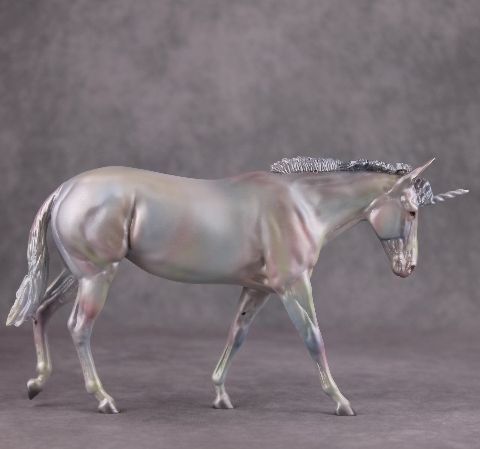 Opalesce OOAK Pearl Deco Pebble Mule Unicorn By Jess Hamill MM24 MHP Auction