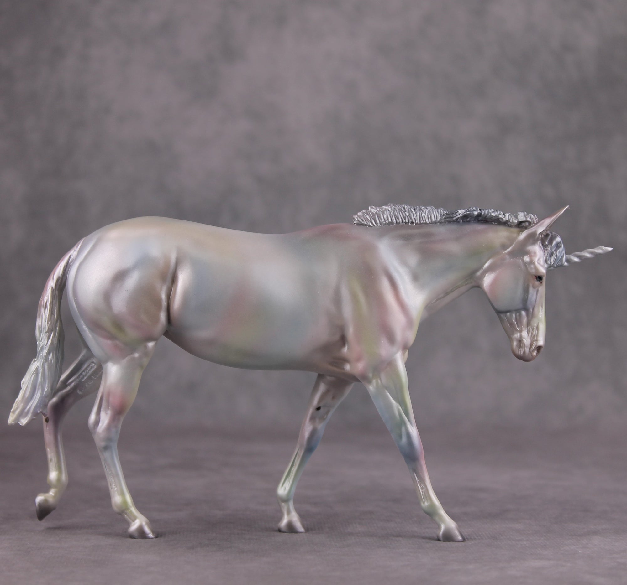 Opalesce OOAK Pearl Deco Pebble Mule Unicorn By Jess Hamill MM24 MHP Auction