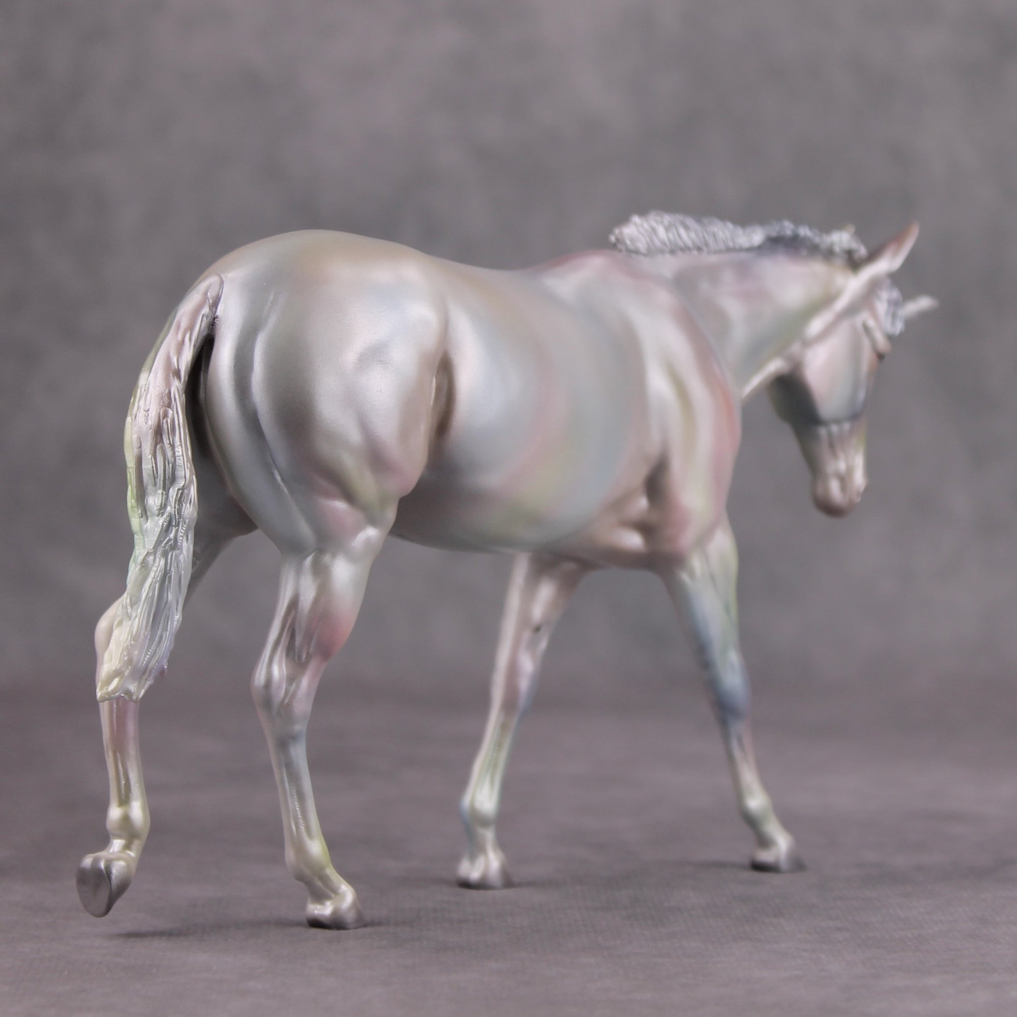 Opalesce OOAK Pearl Deco Pebble Mule Unicorn By Jess Hamill MM24 MHP Auction