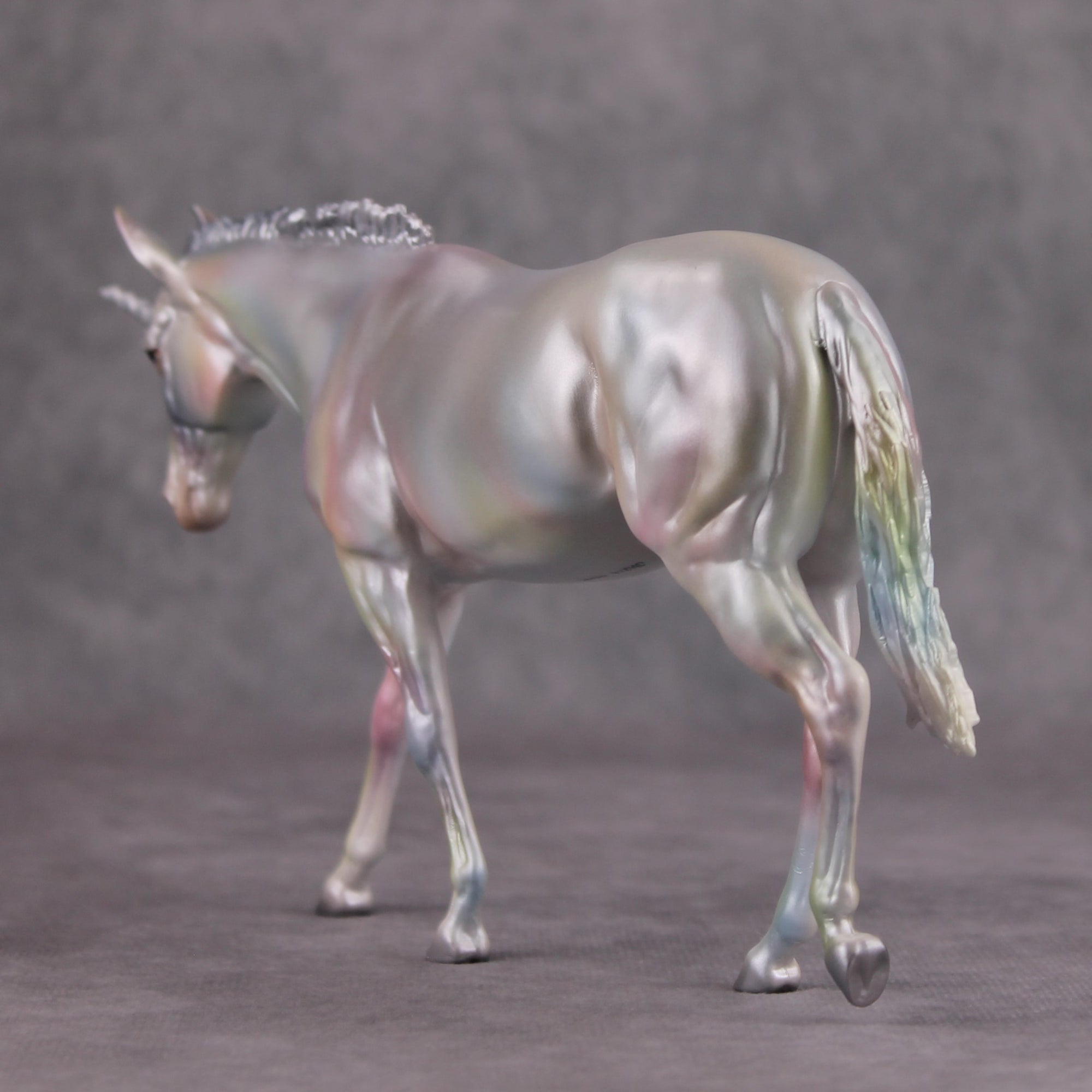 Opalesce OOAK Pearl Deco Pebble Mule Unicorn By Jess Hamill MM24 MHP Auction