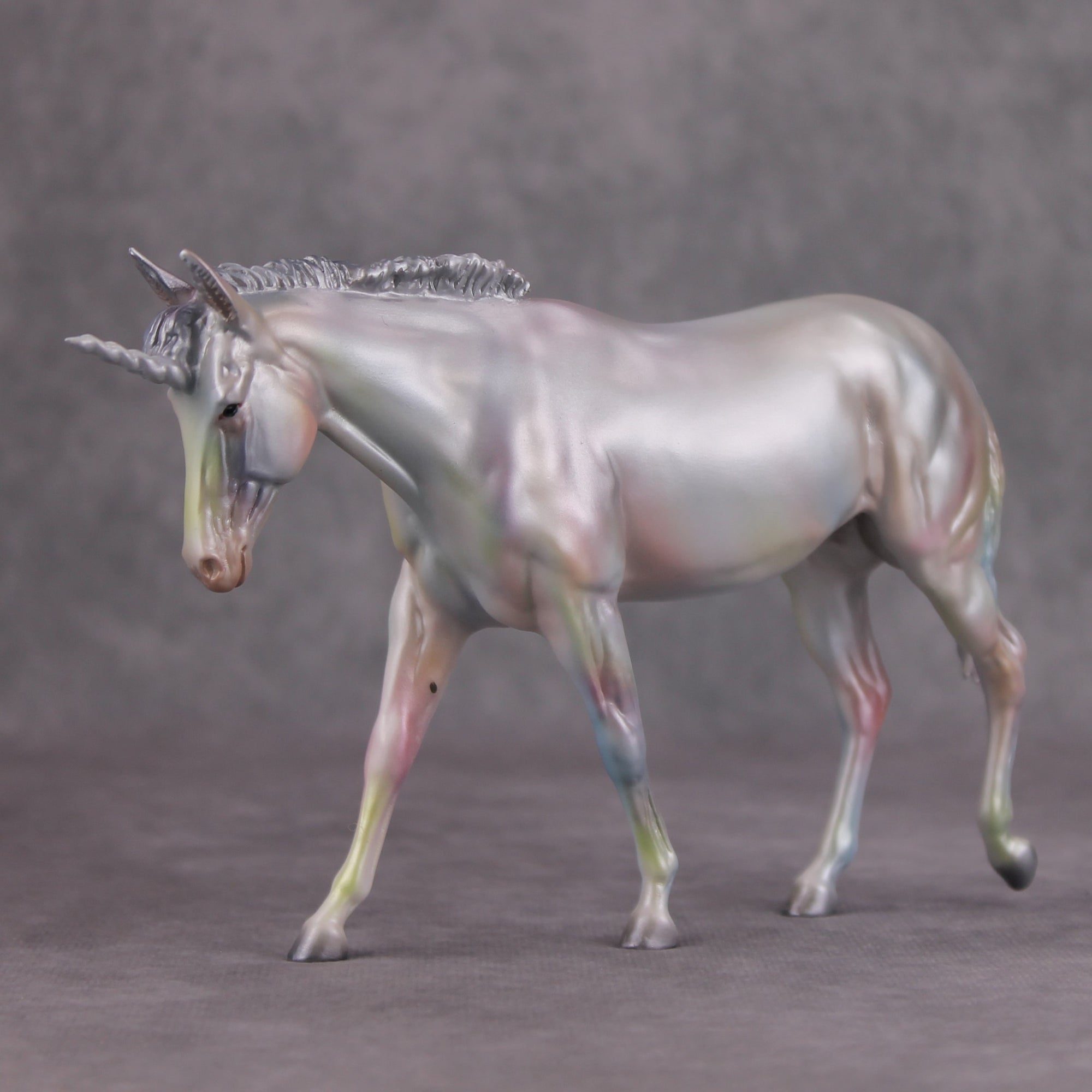 Opalesce OOAK Pearl Deco Pebble Mule Unicorn By Jess Hamill MM24 MHP Auction