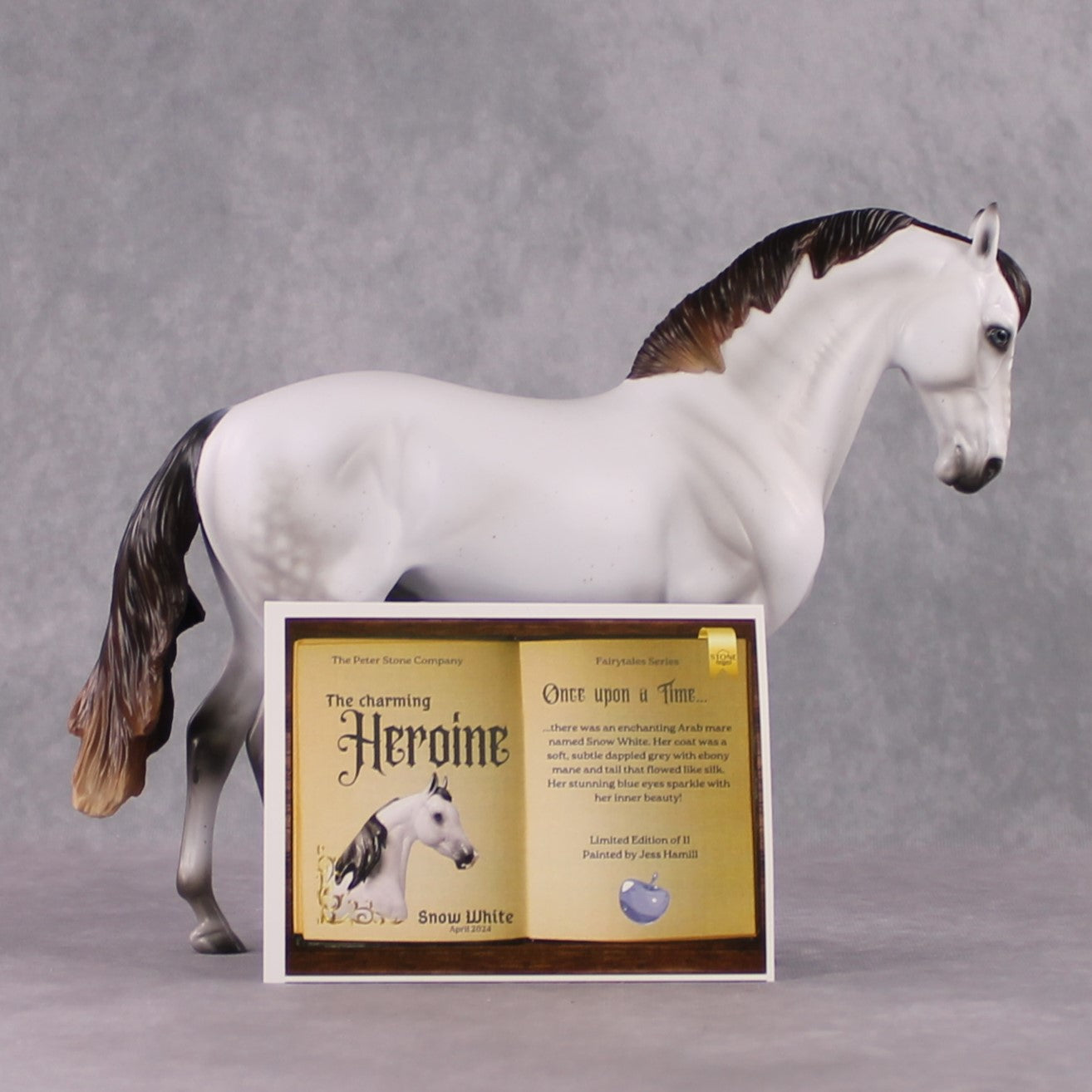 Snow White&#39;s Prince LE 17 Fleabitten Dappled Mulberry Grey Andalusian By Ashley Palmer Fairy Tale Series - Pre Order - FTL24
