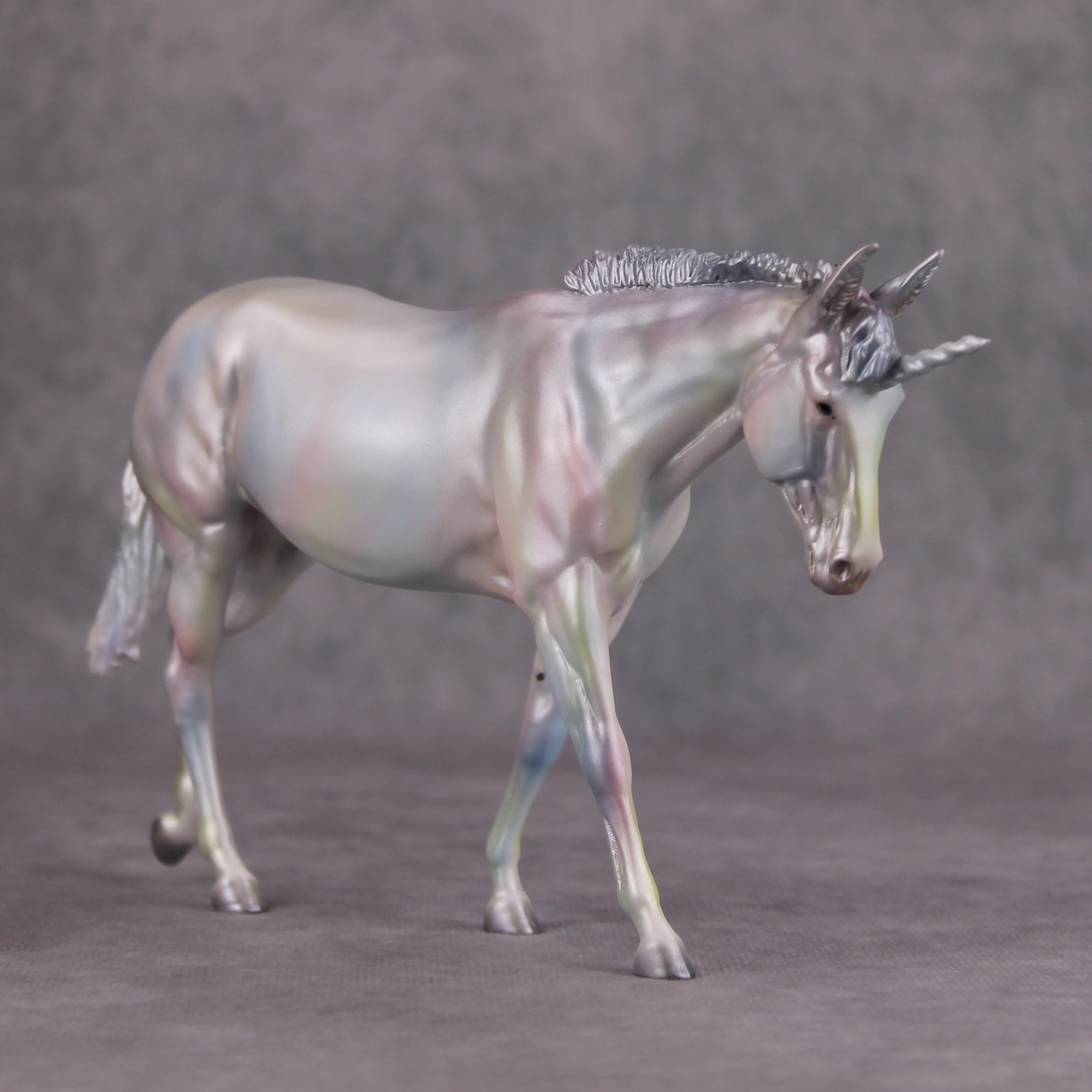 Opalesce OOAK Pearl Deco Pebble Mule Unicorn By Jess Hamill MM24 MHP Auction