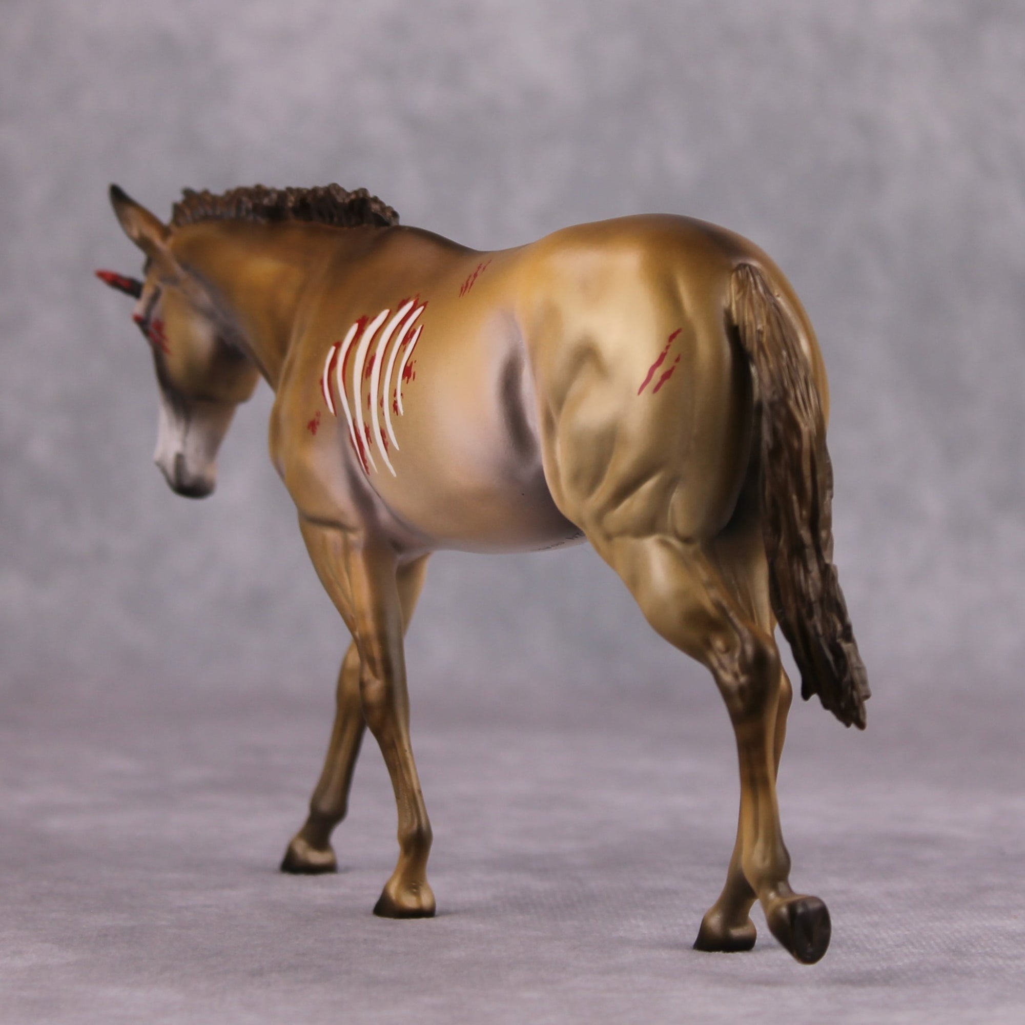 Dun-Dead OOAK Dun Zombie Deco Pebble Mule Unicorn By Jess Hamill MM24