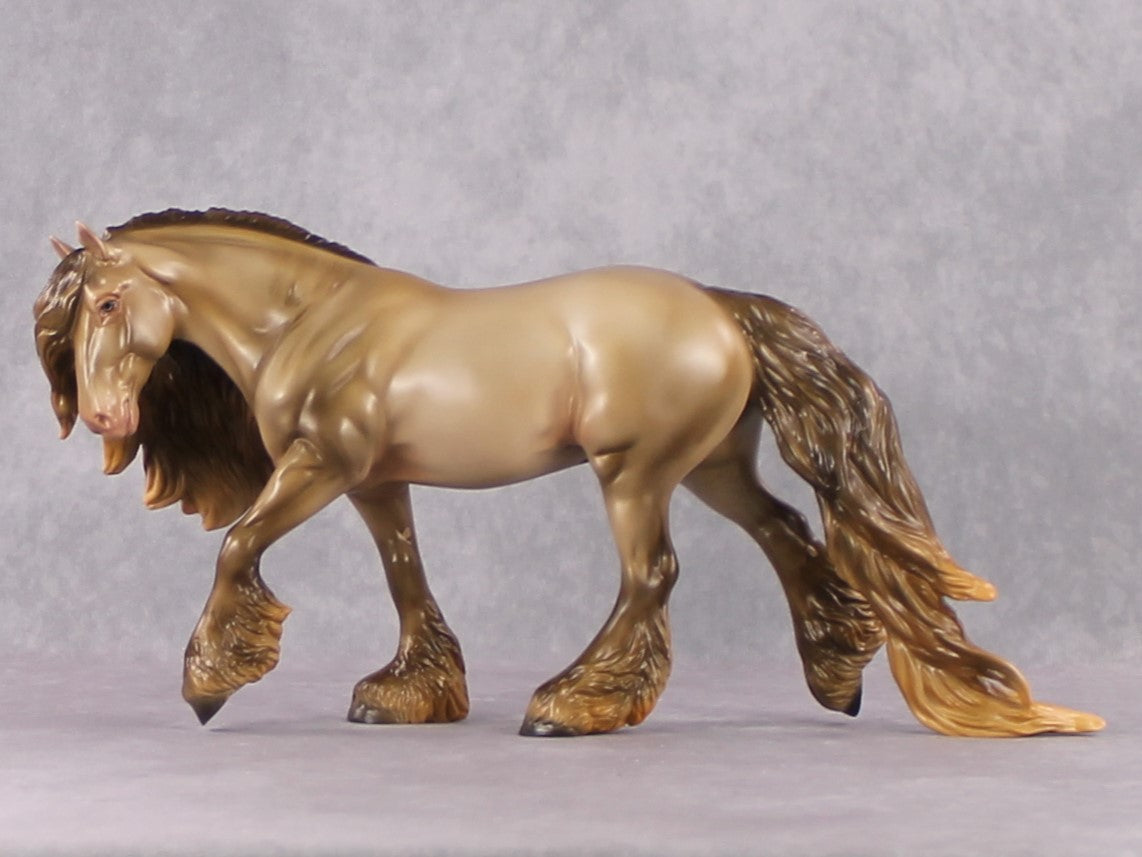 "Lion - Kindness Worth Giving" SAMPLE Double Pearl Black Deco Irish Cob By Ashley Palmer