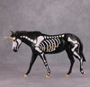 Candycorn Fiend OOAK Deco Skeleton Candy Corn Pebble Mule Unicorn By Jess Hamill MM24 Online Drawing
