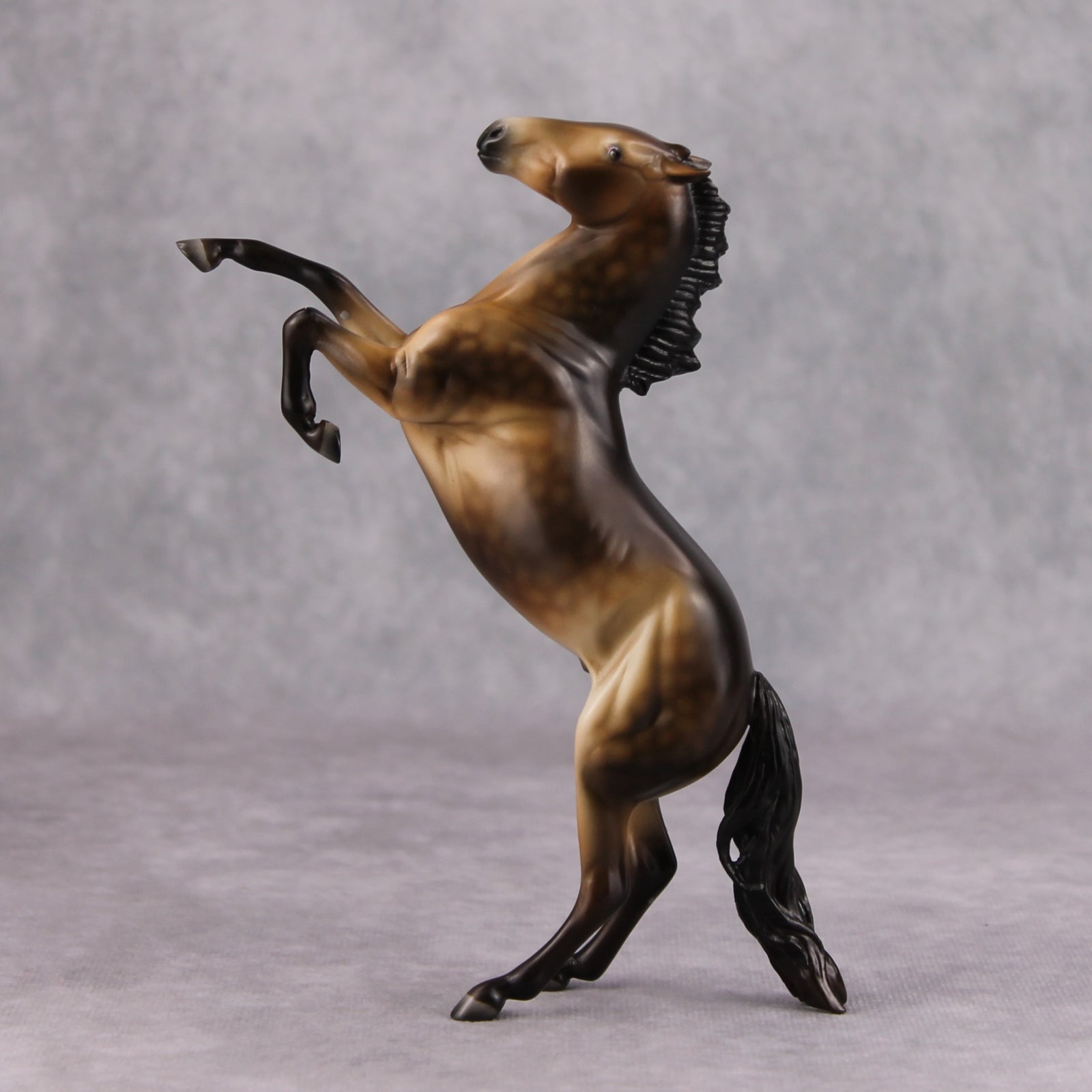 Witch's Brew OOAK Sooty Dapple Buckskin Rearing Pebble By Ashley Palmer MM24