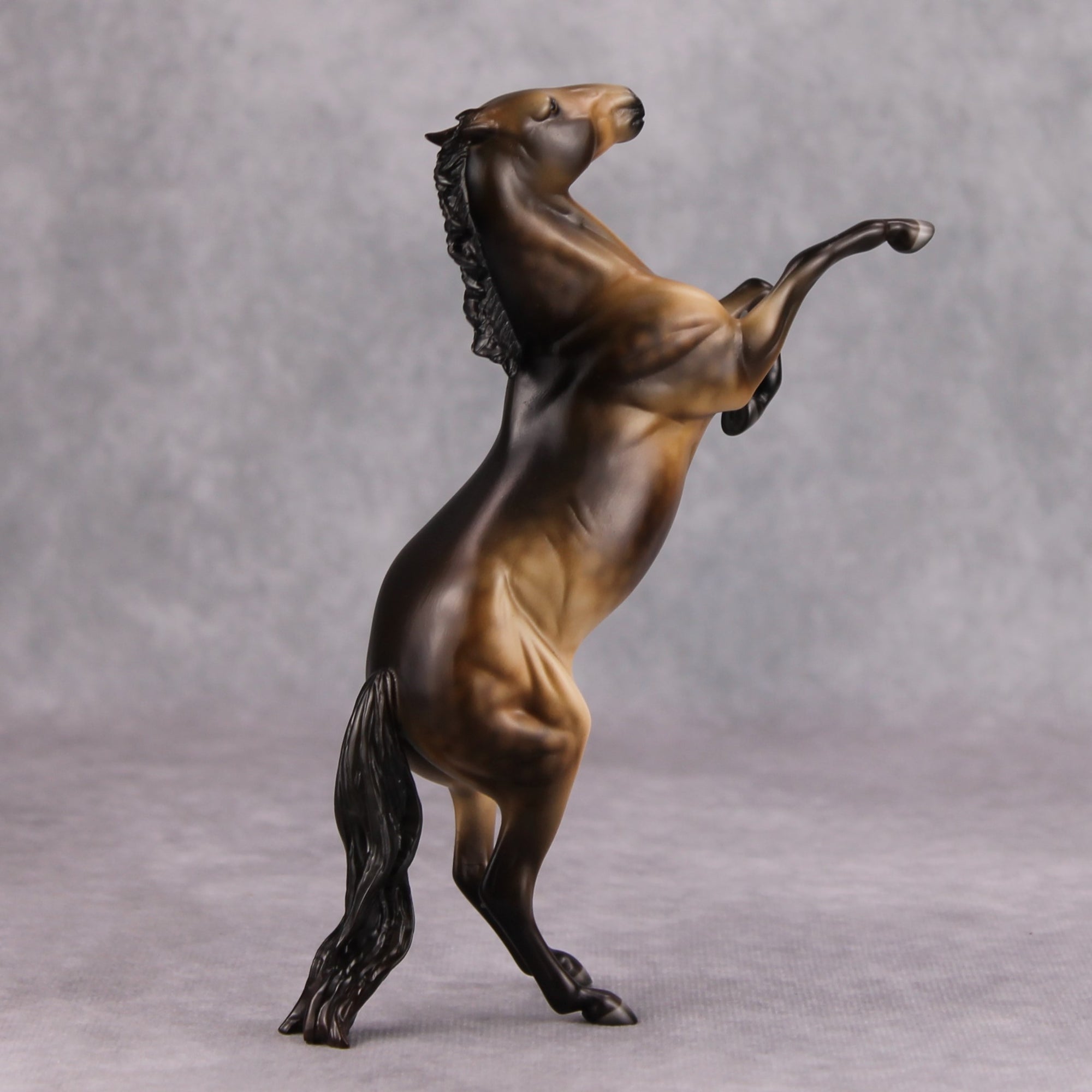 Witch&#39;s Brew OOAK Sooty Dapple Buckskin Rearing Pebble By Ashley Palmer MM24