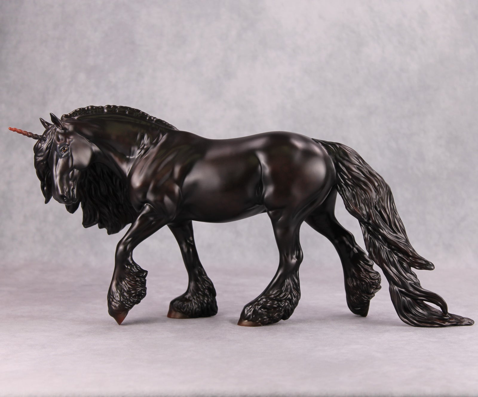 Wear It In Black OOAK Red Dappled Black Unicorn Irish Cob By Ashley Palmer MM24