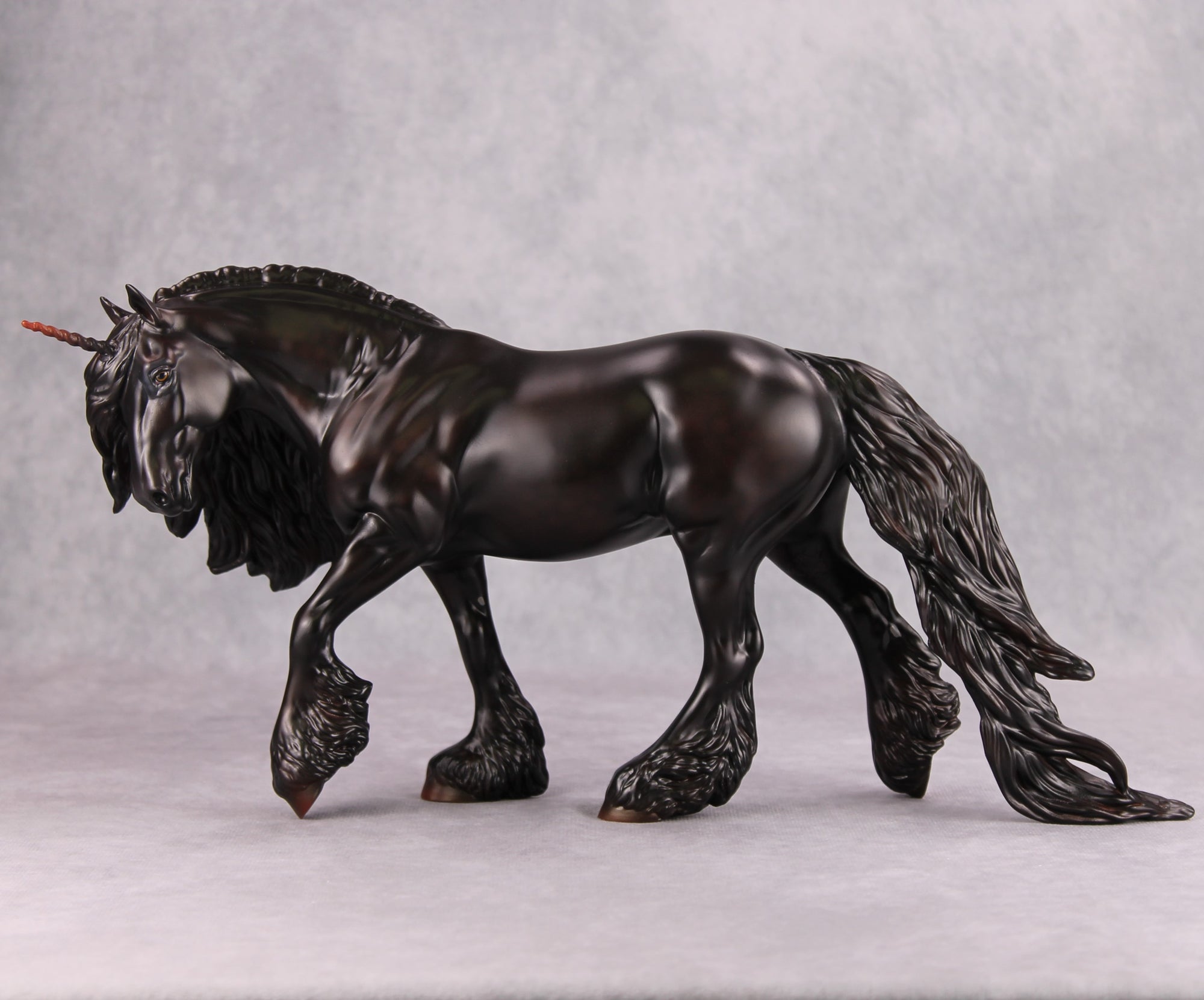 Wear It In Black OOAK Red Dappled Black Unicorn Irish Cob By Ashley Palmer MM24