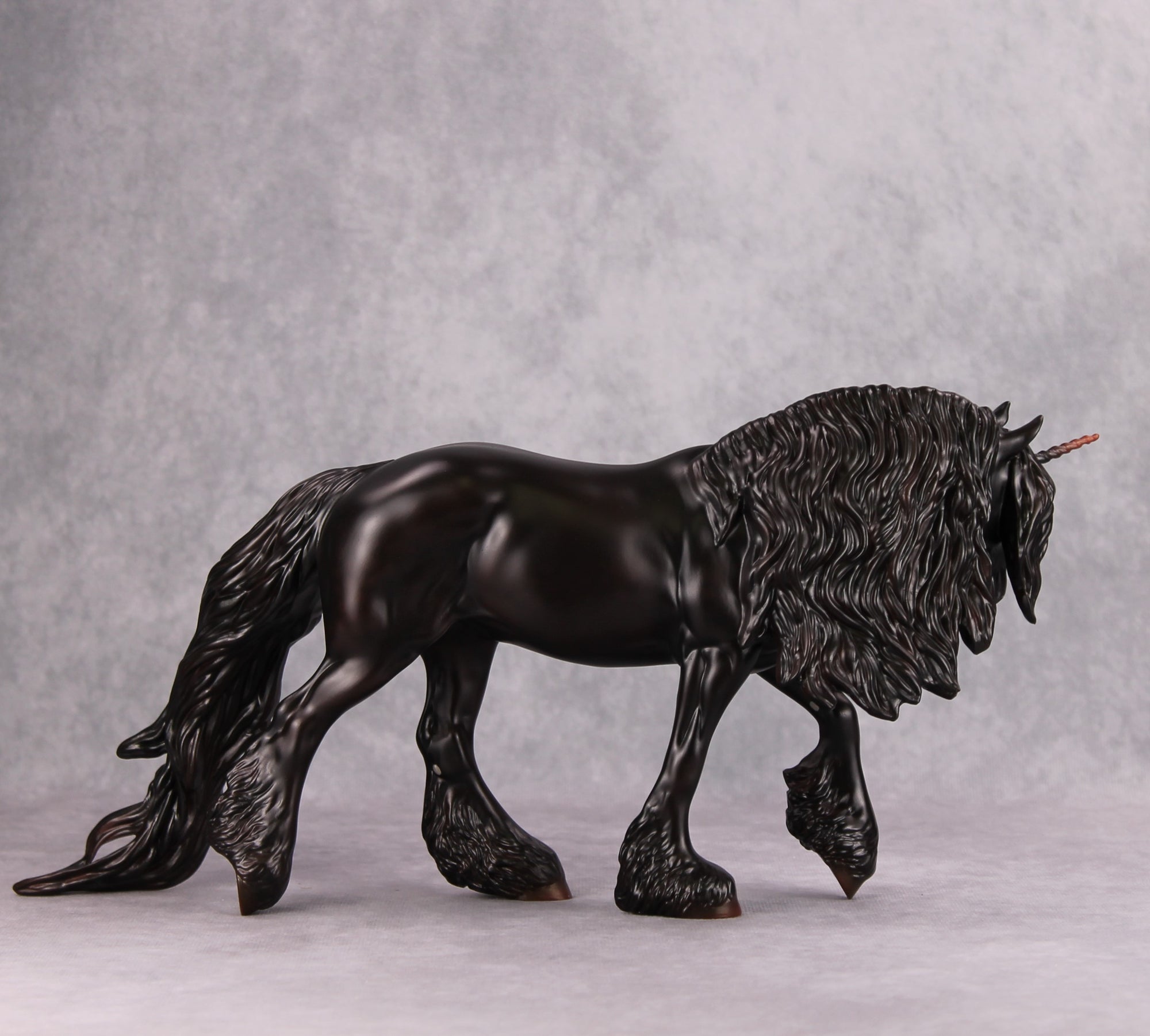 Wear It In Black OOAK Red Dappled Black Unicorn Irish Cob By Ashley Palmer MM24