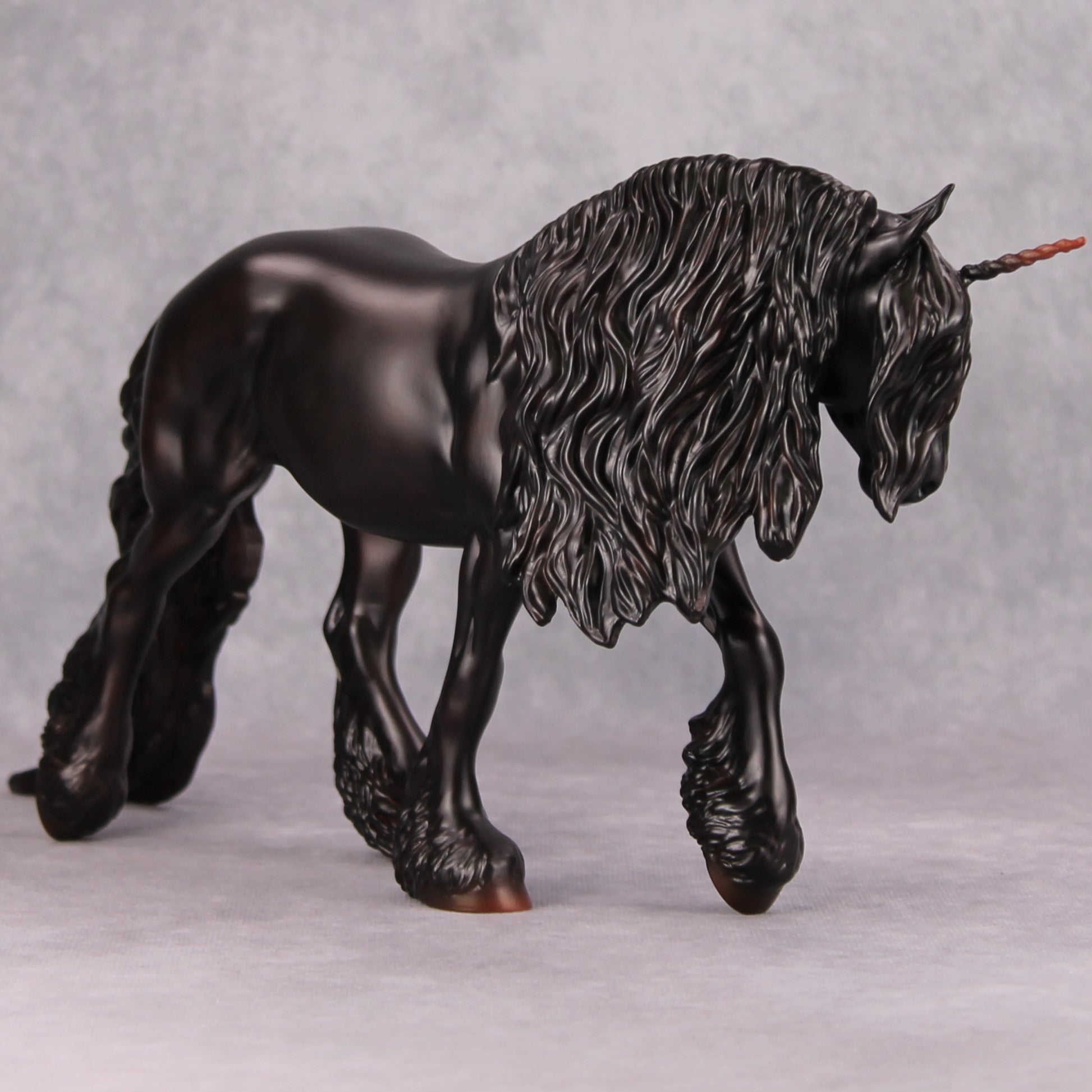 Wear It In Black OOAK Red Dappled Black Unicorn Irish Cob By Ashley Palmer MM24