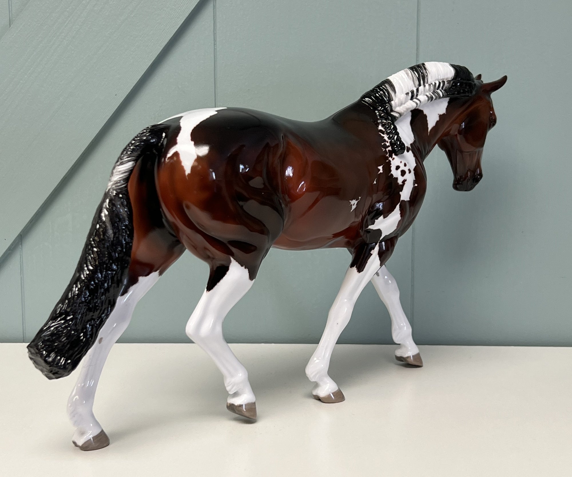 Bailey&#39;s Beads OOAK Glossy Bay Tobiano Irish Draught By Maggie Jenner-Bennett  - SAMPLE &amp; OOAK SALE APRIL 2024 SS424