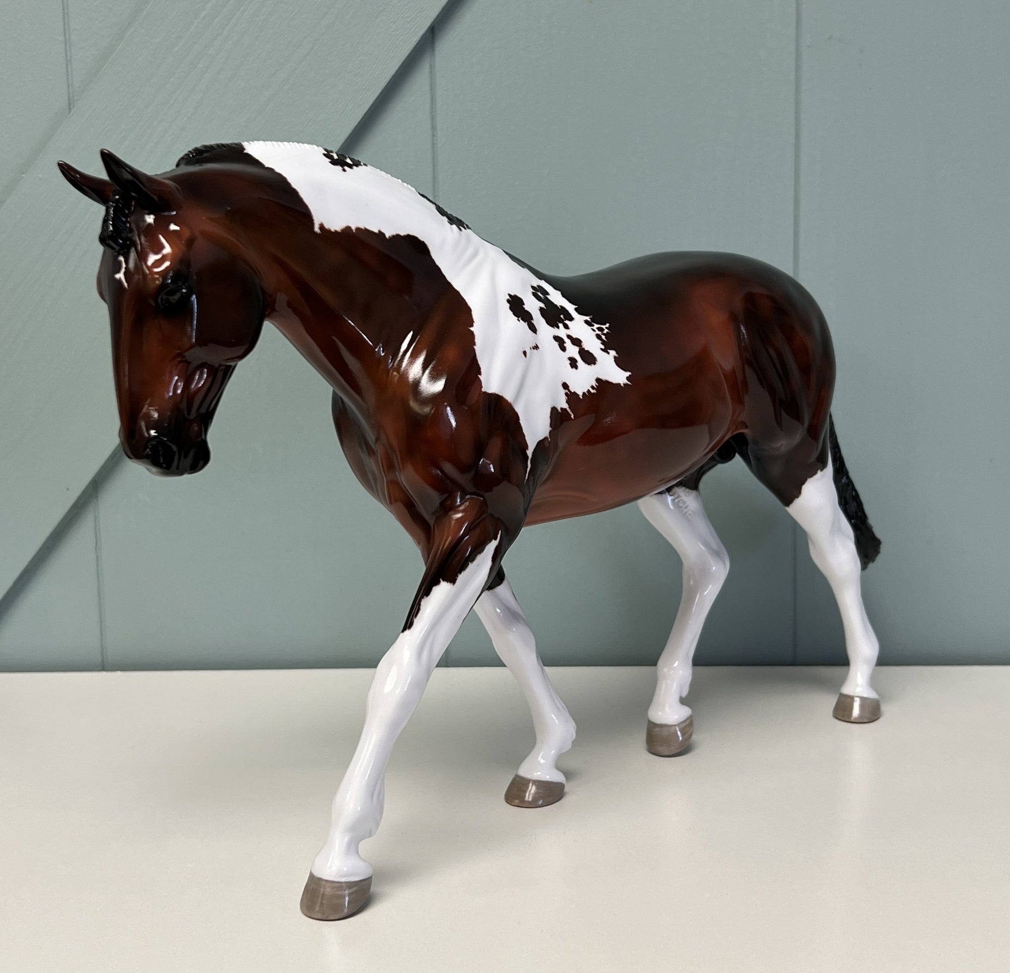 Bailey&#39;s Beads OOAK Glossy Bay Tobiano Irish Draught By Maggie Jenner-Bennett  - SAMPLE &amp; OOAK SALE APRIL 2024 SS424