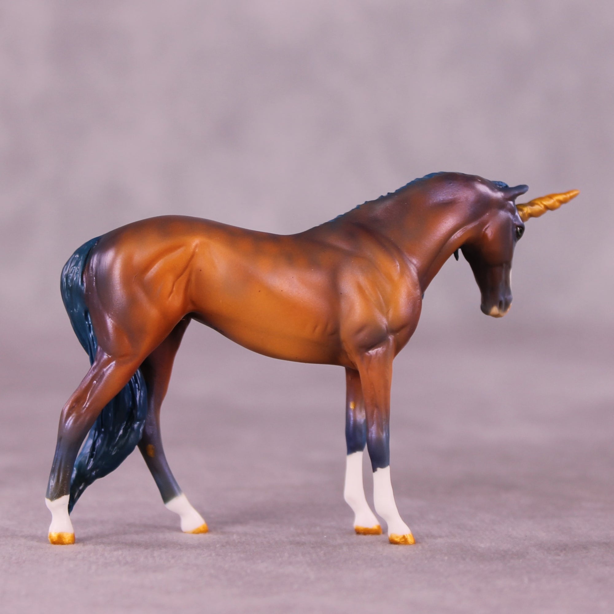 Minelye OOAK FCM Chip Thoroughbred By Kristen Cermele July GemStones Series